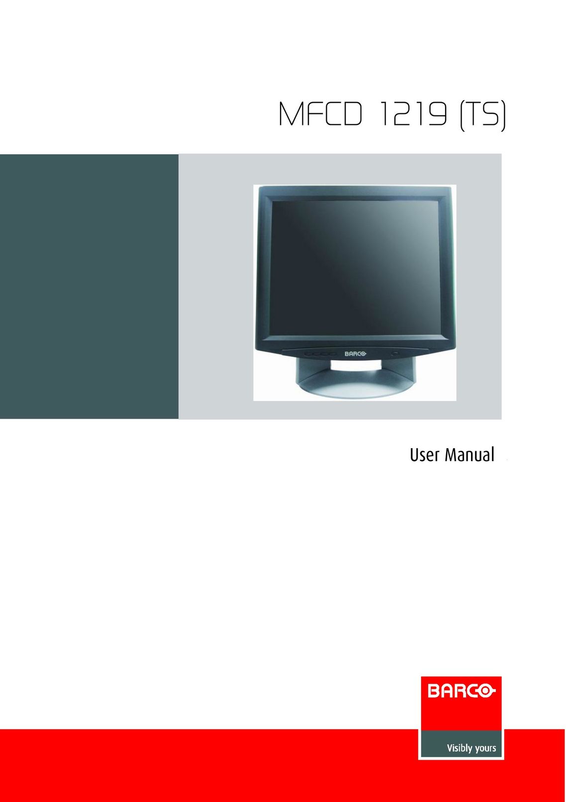 Barco MFCD 1219 (TS) CRT Television User Manual