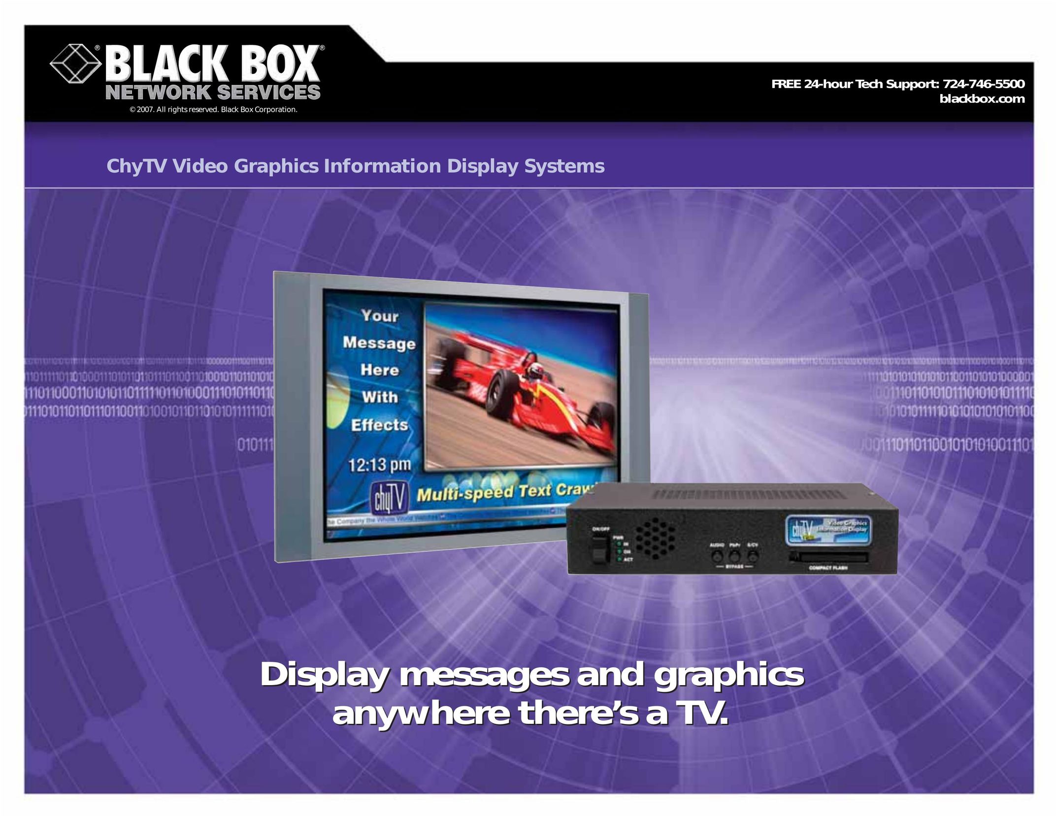 Black Box CRT Direct View TV CRT Television User Manual