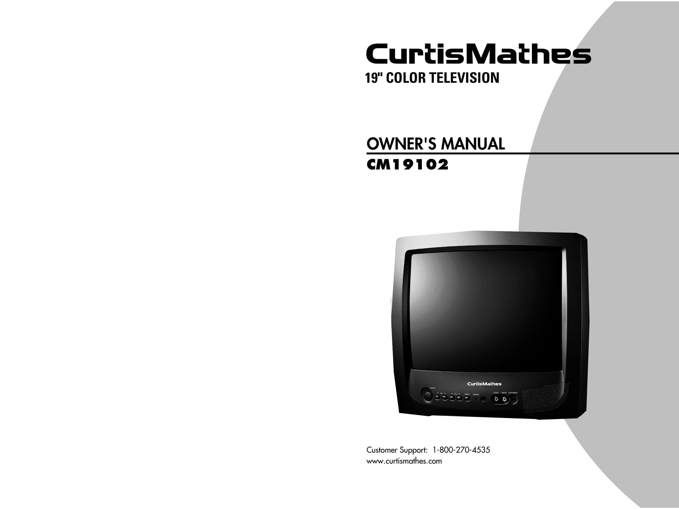 Curtis Mathes CM19102 CRT Television User Manual