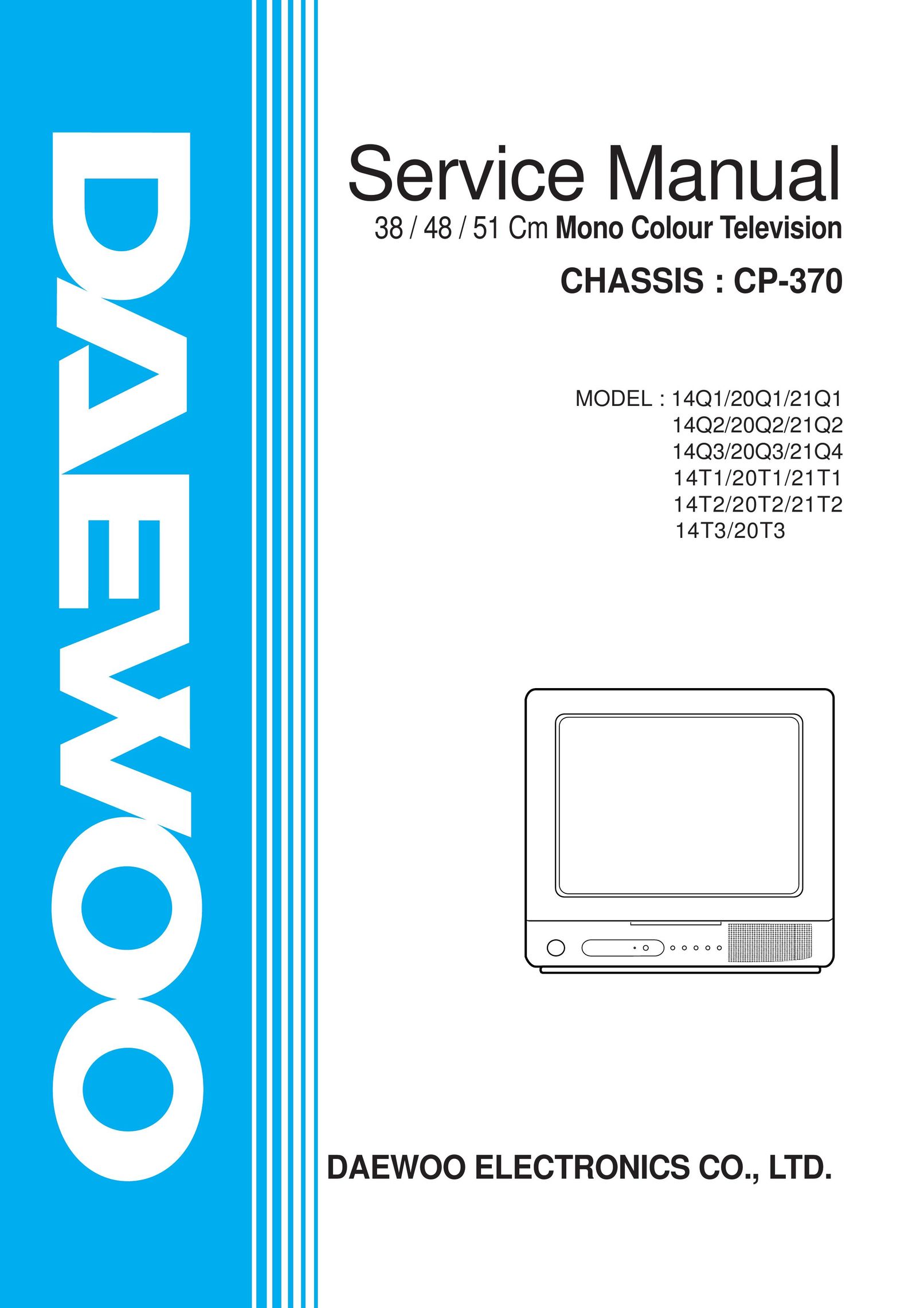 Daewoo 14T1 CRT Television User Manual