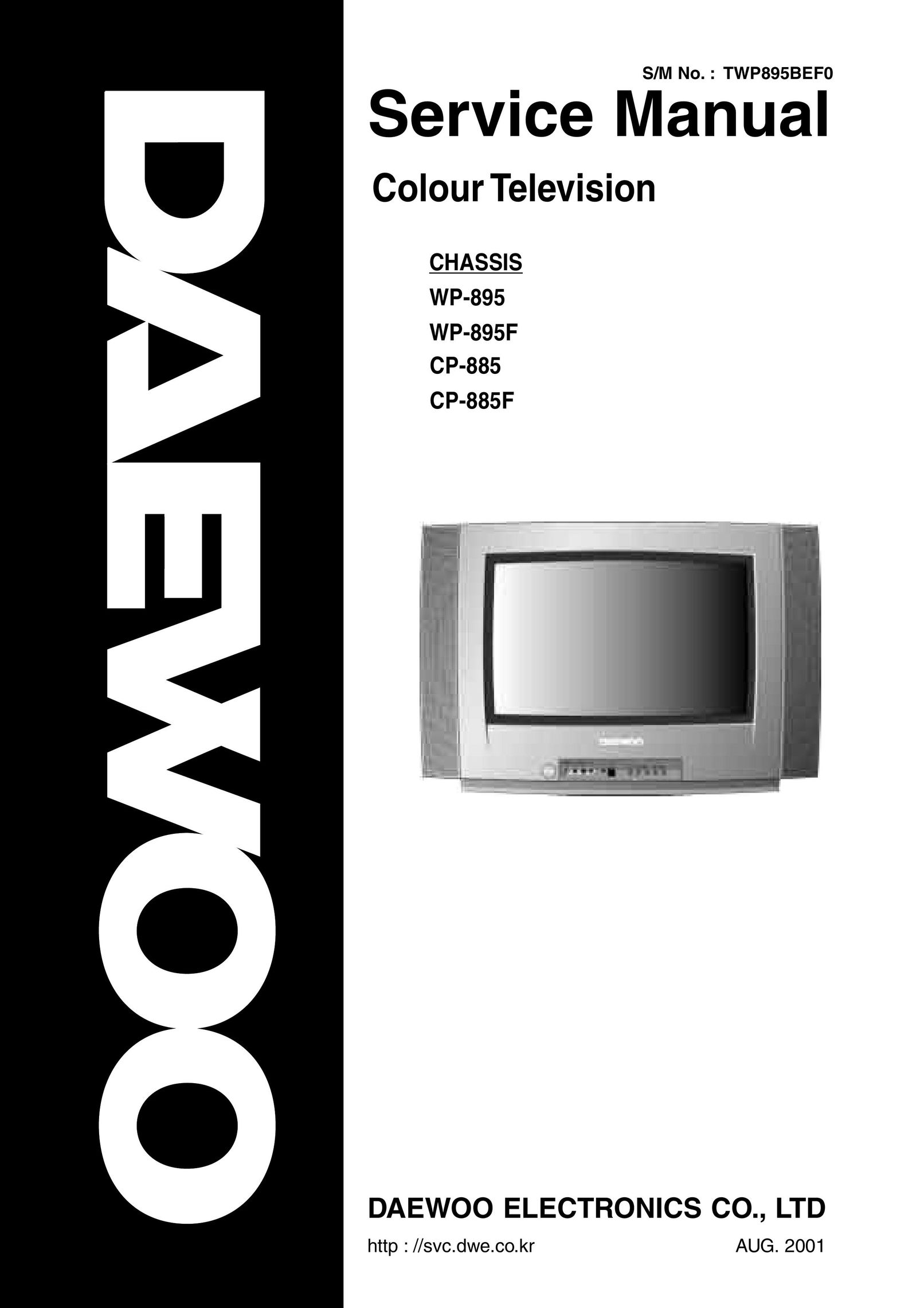 Daewoo CP-885 CRT Television User Manual