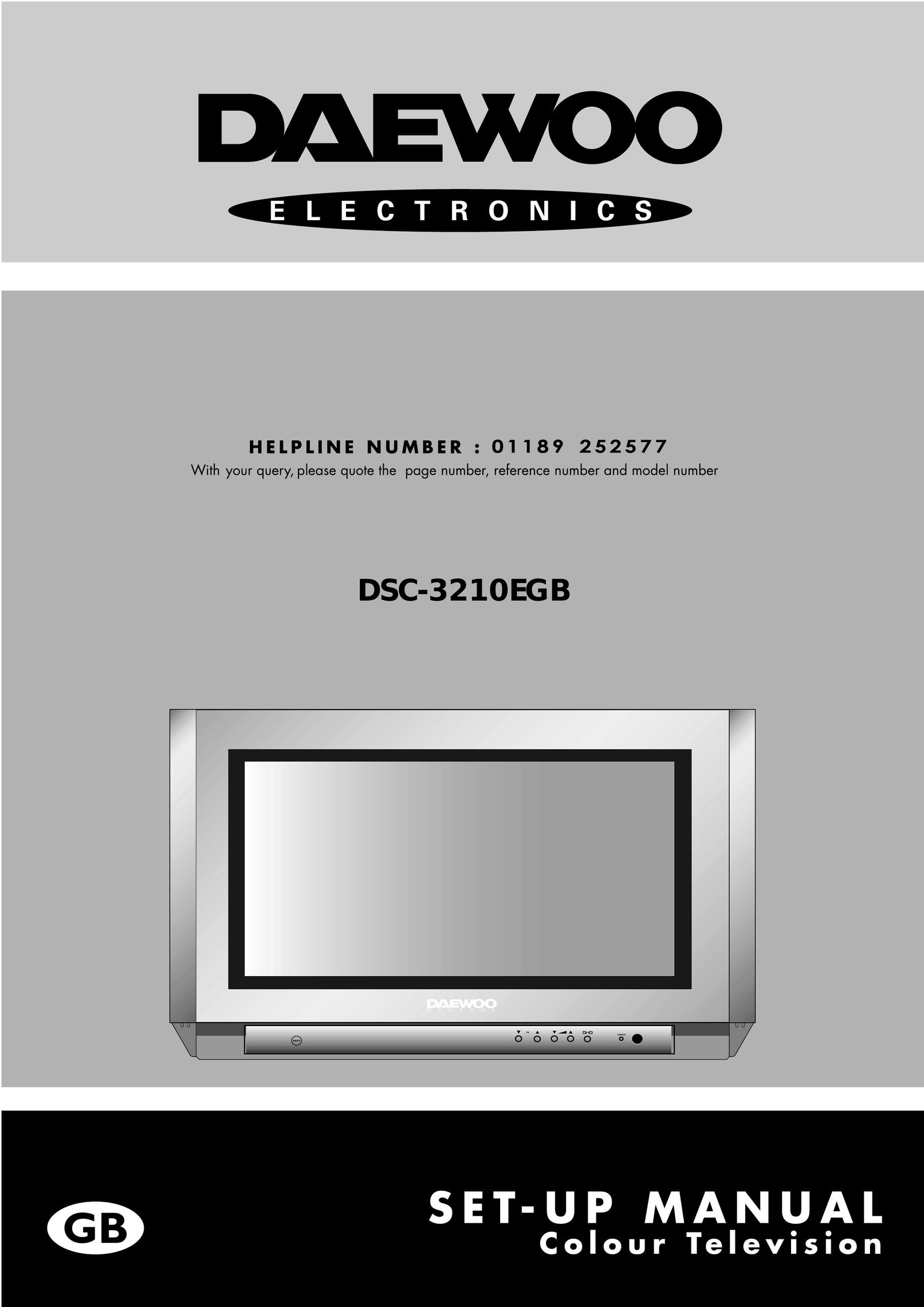 Daewoo DSC-3210EGB CRT Television User Manual