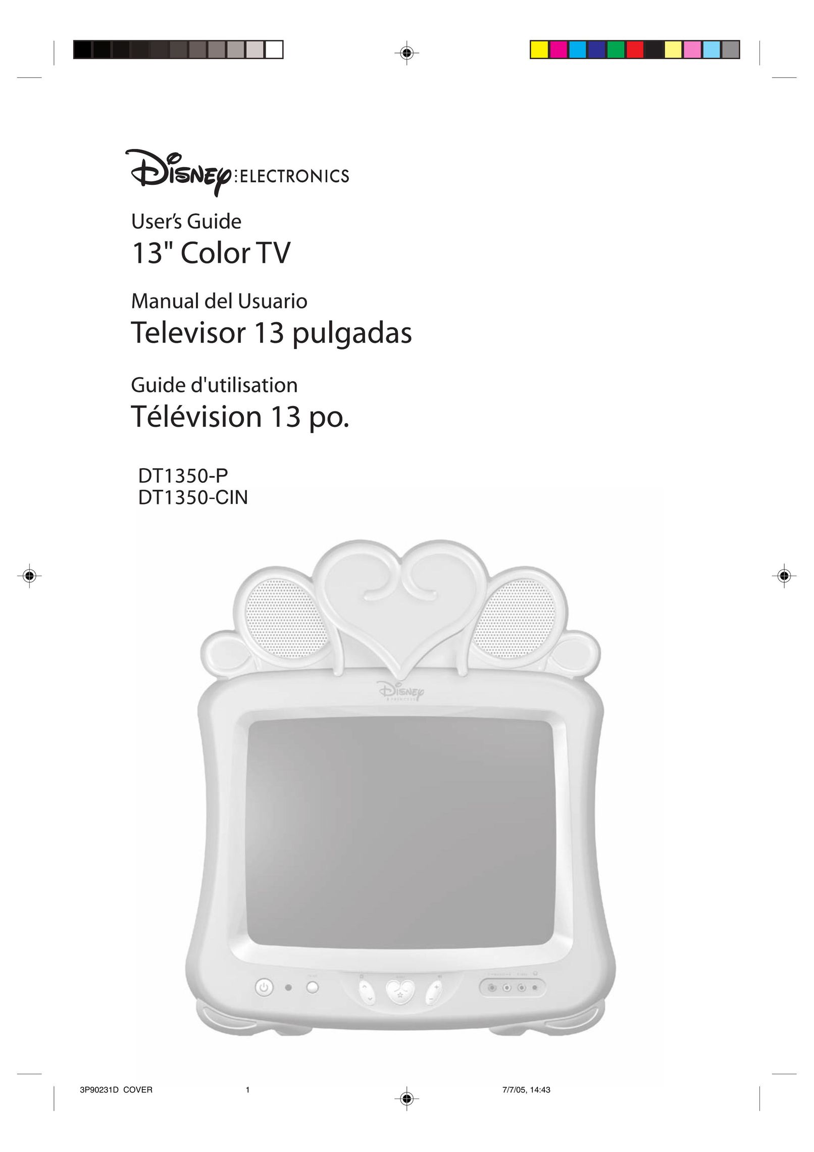 Disney 13" Color TV CRT Television User Manual