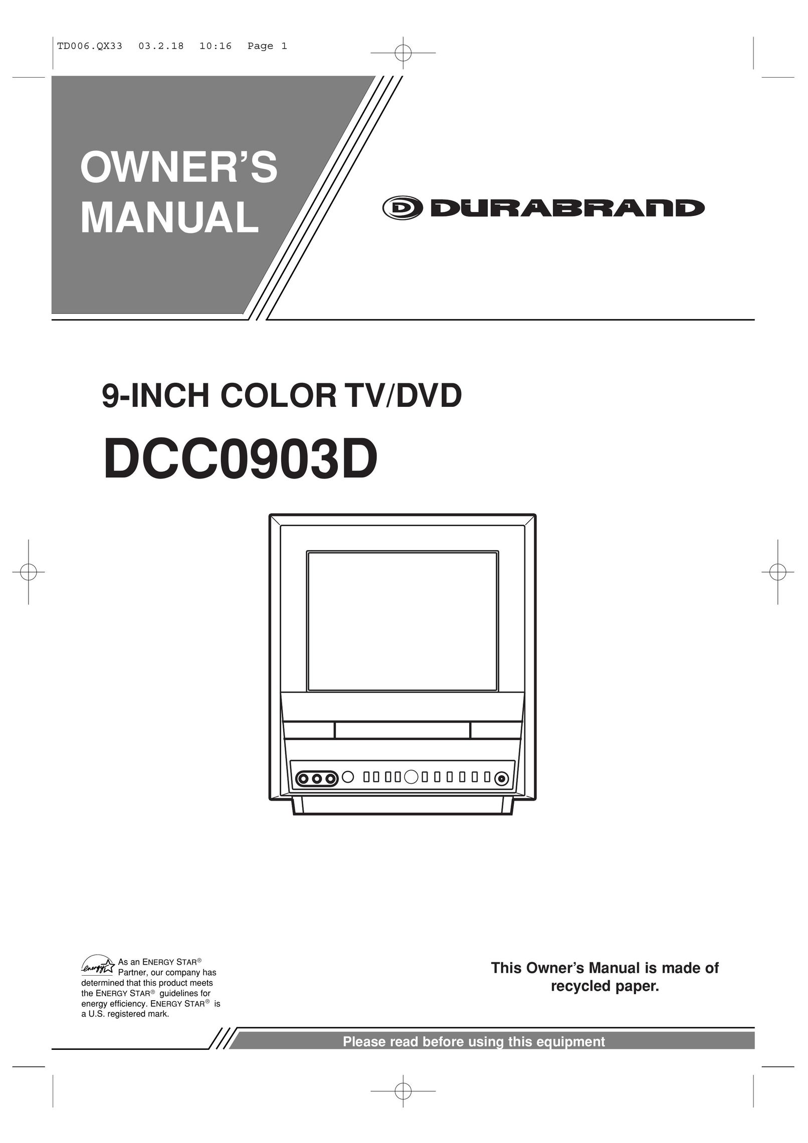 Durabrand DCC0903D CRT Television User Manual