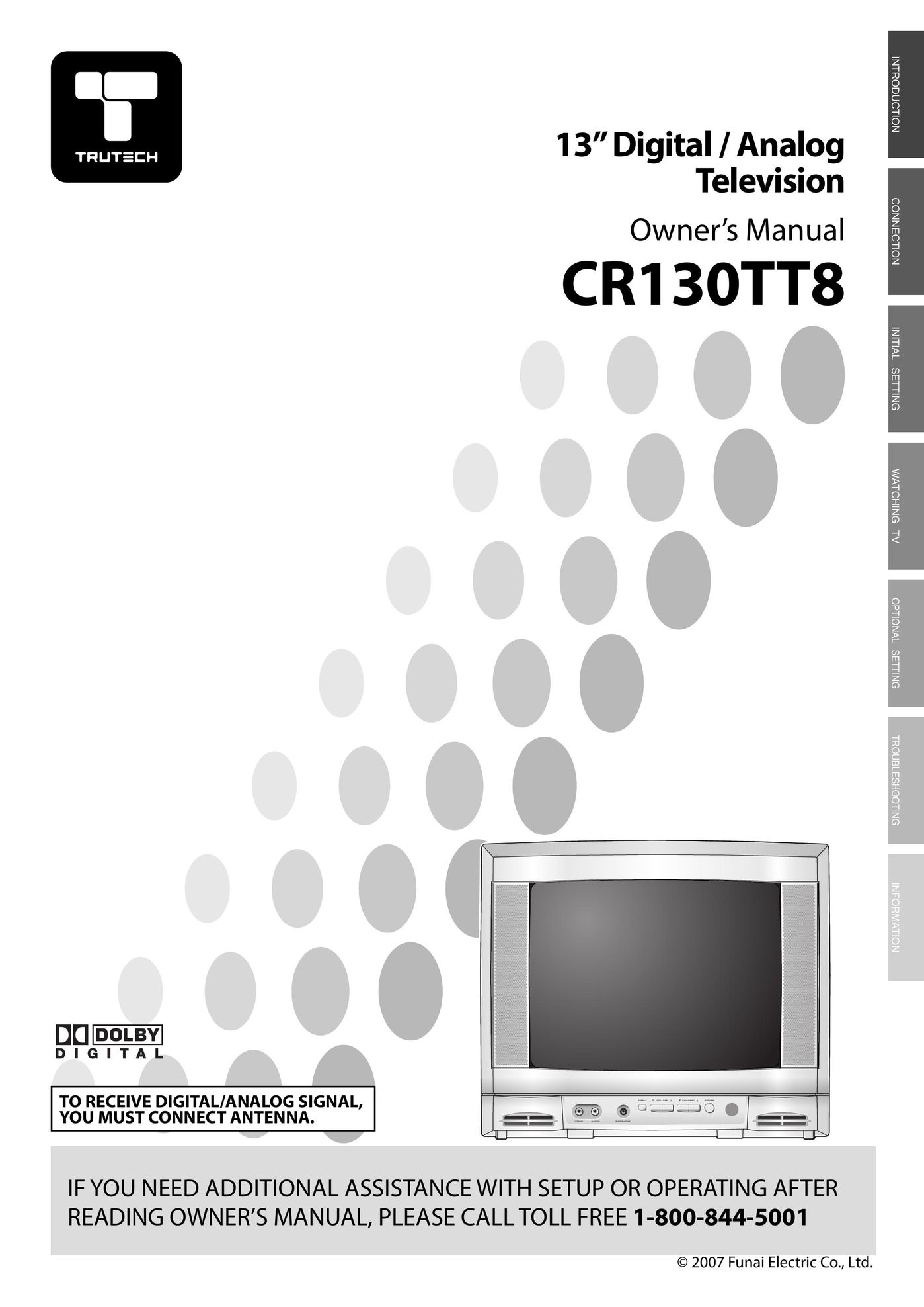FUNAI CR130TT8 CRT Television User Manual