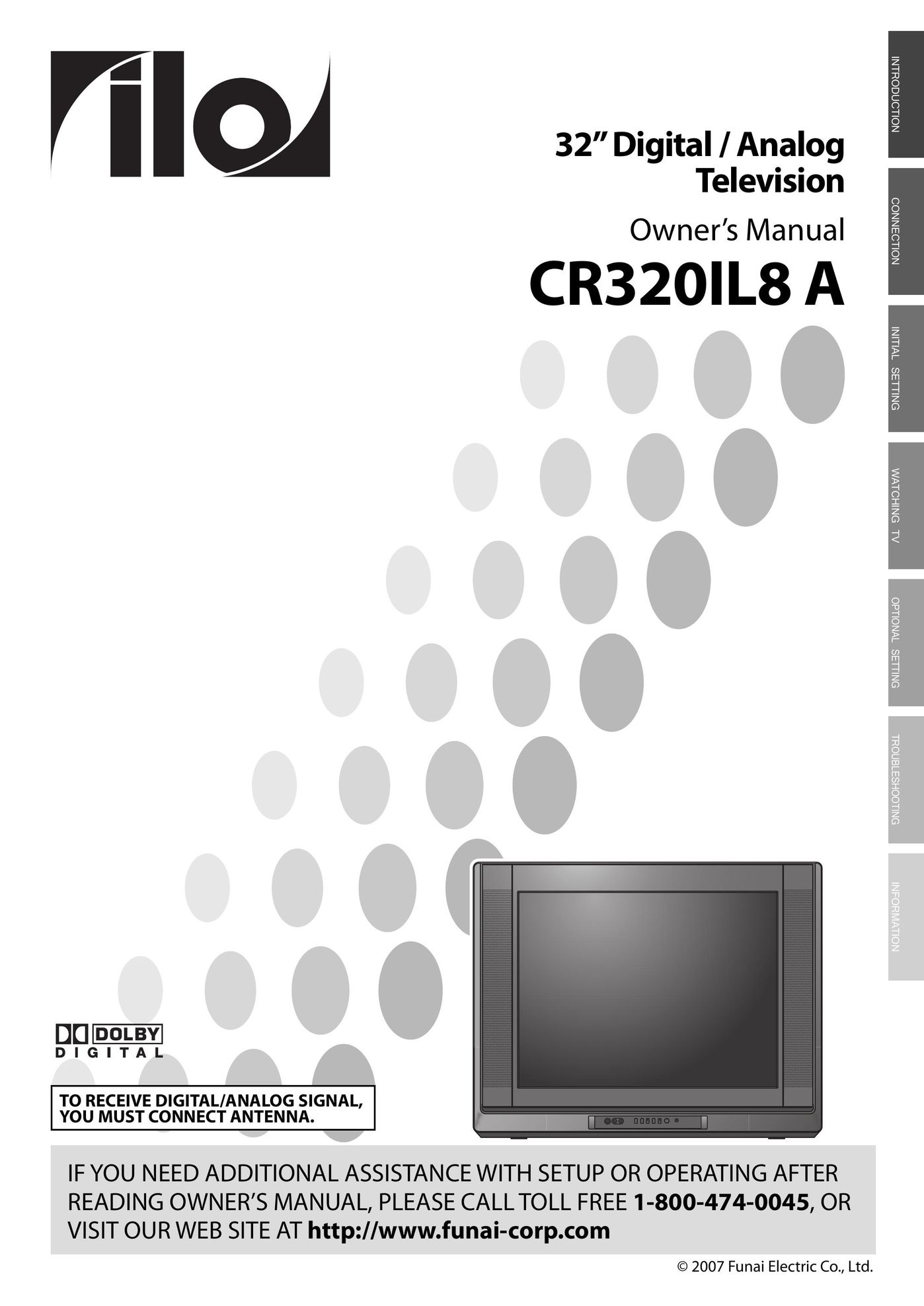 FUNAI CR320IL8 A CRT Television User Manual