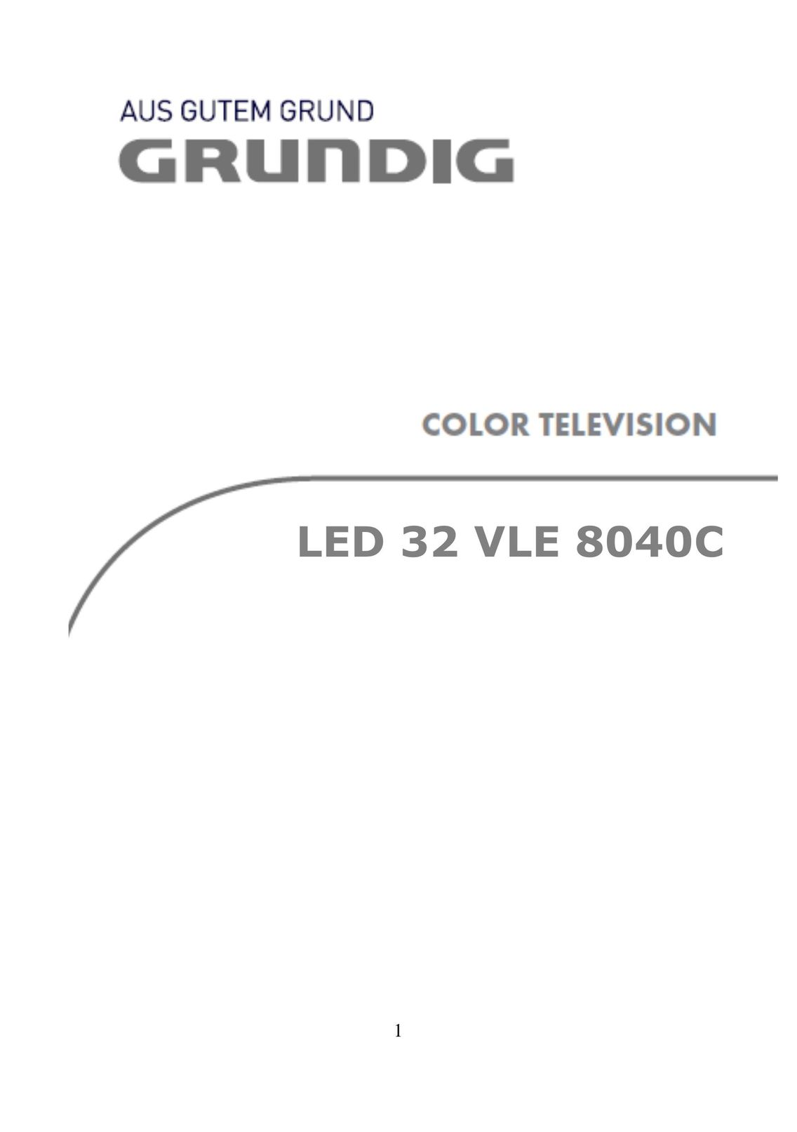Grundig 8040C CRT Television User Manual