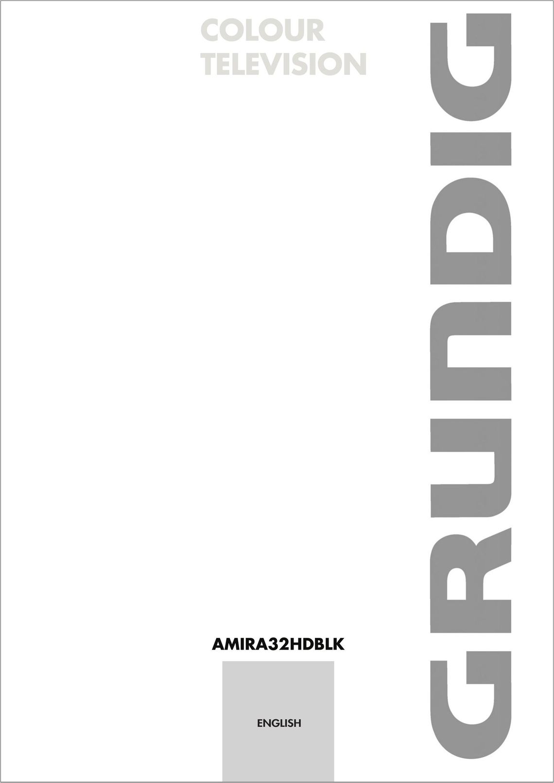 Grundig AMIRA32HDBLK CRT Television User Manual