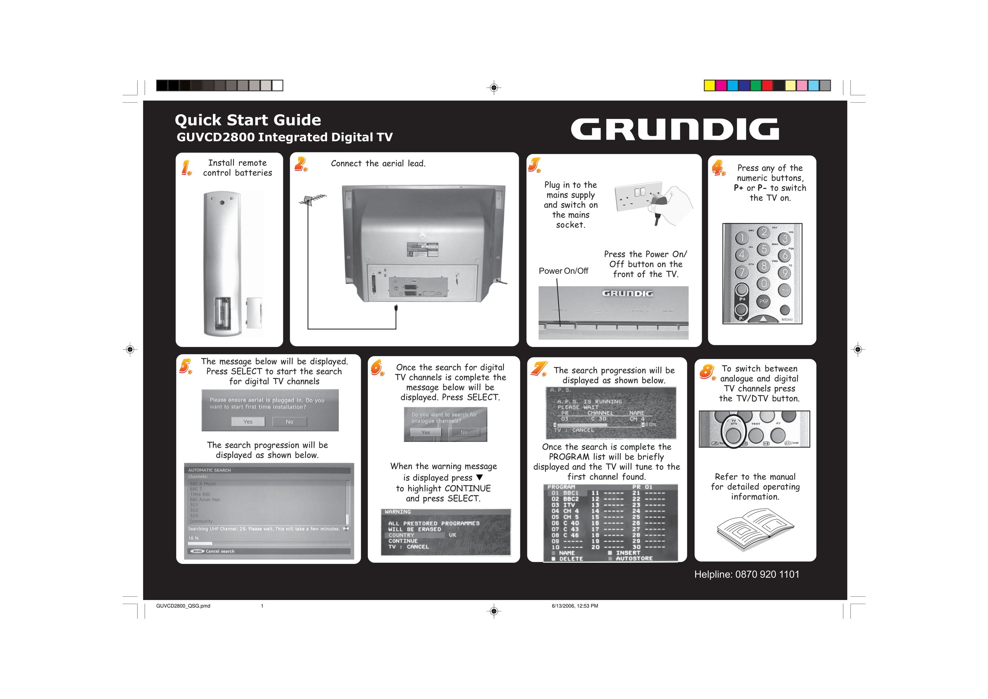 Grundig GUVCD2800 CRT Television User Manual