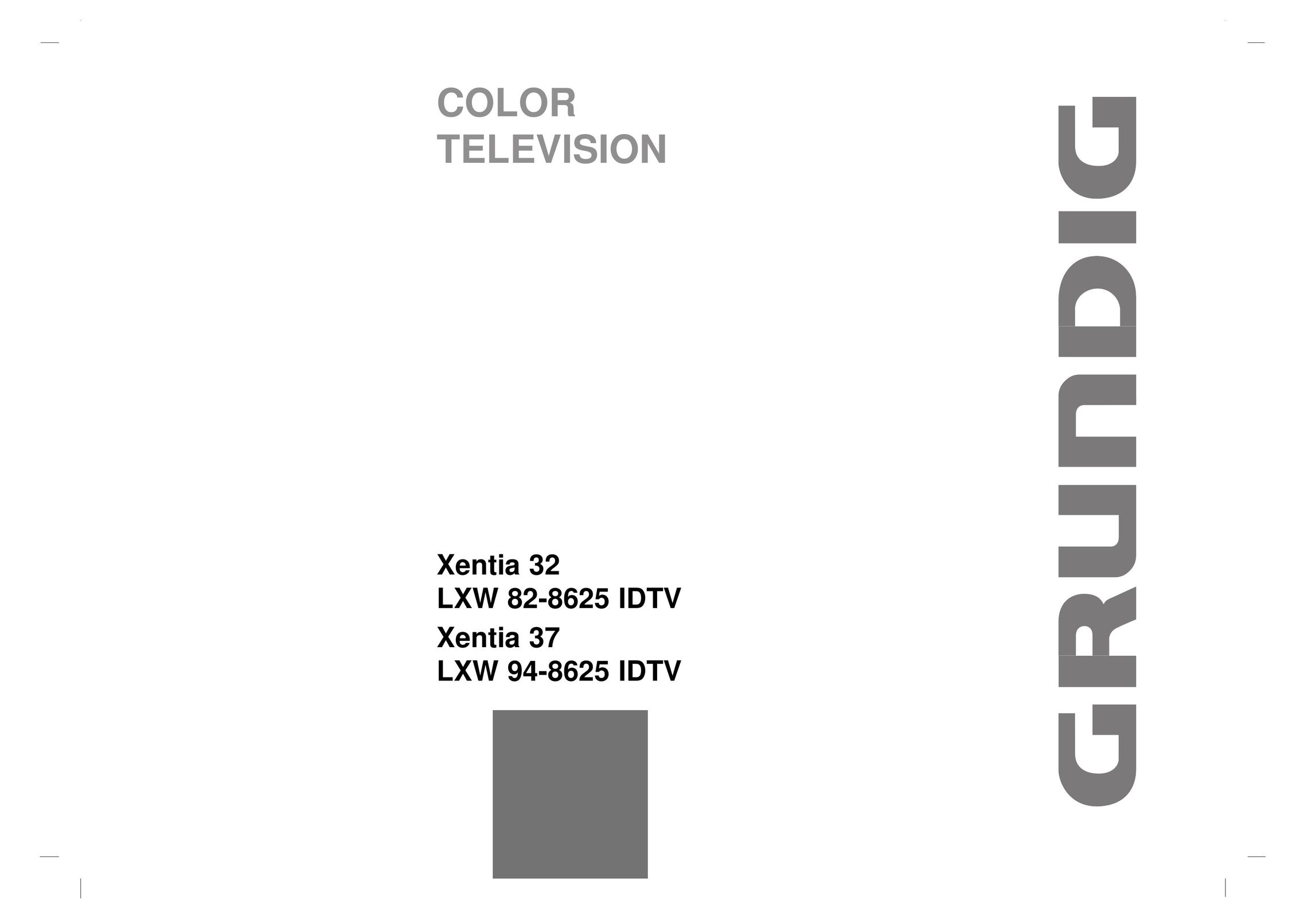 Grundig LXW 82-8625 IDTV, LXW 94-8625 IDTV CRT Television User Manual