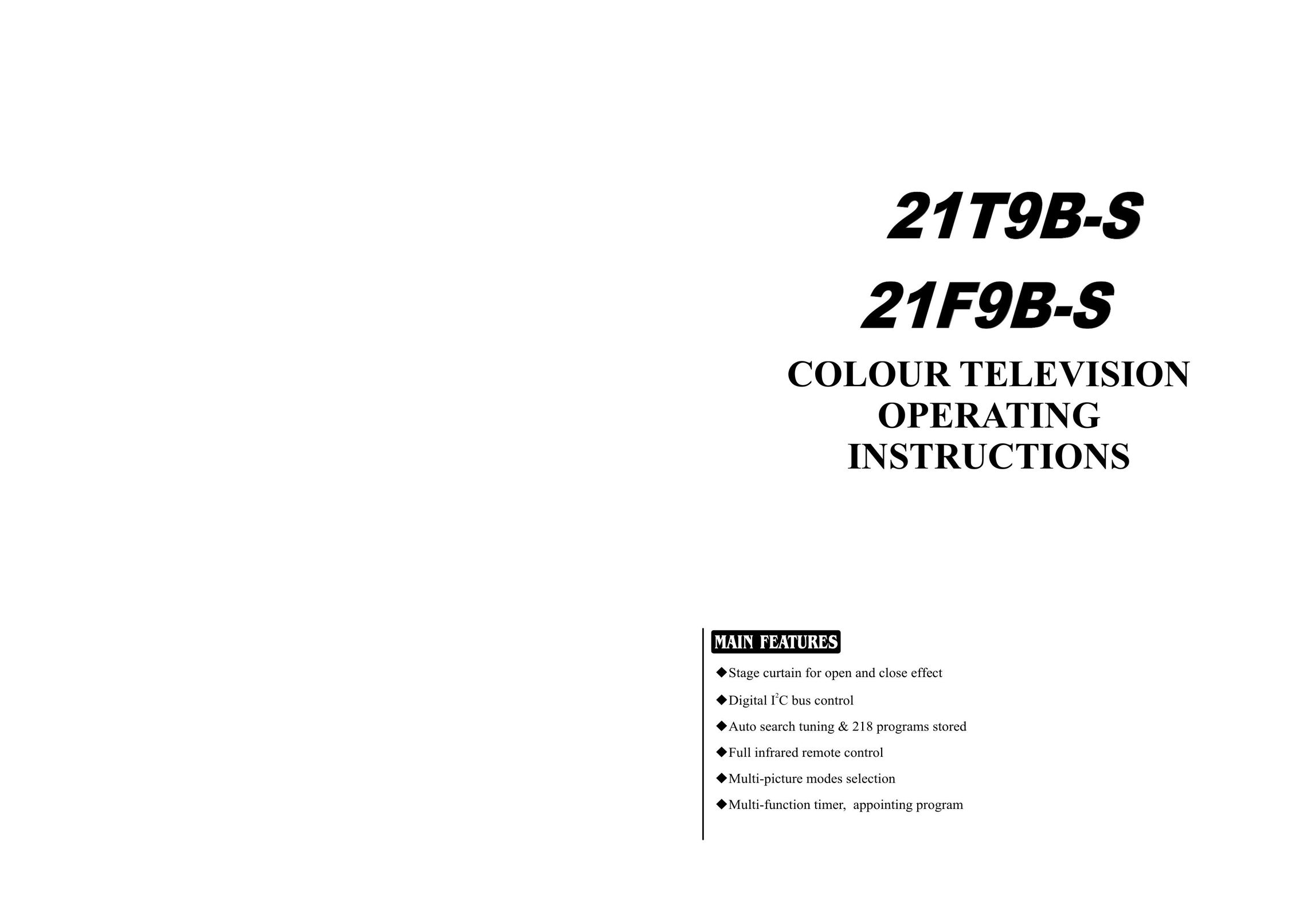 Haier 21F9B-S CRT Television User Manual
