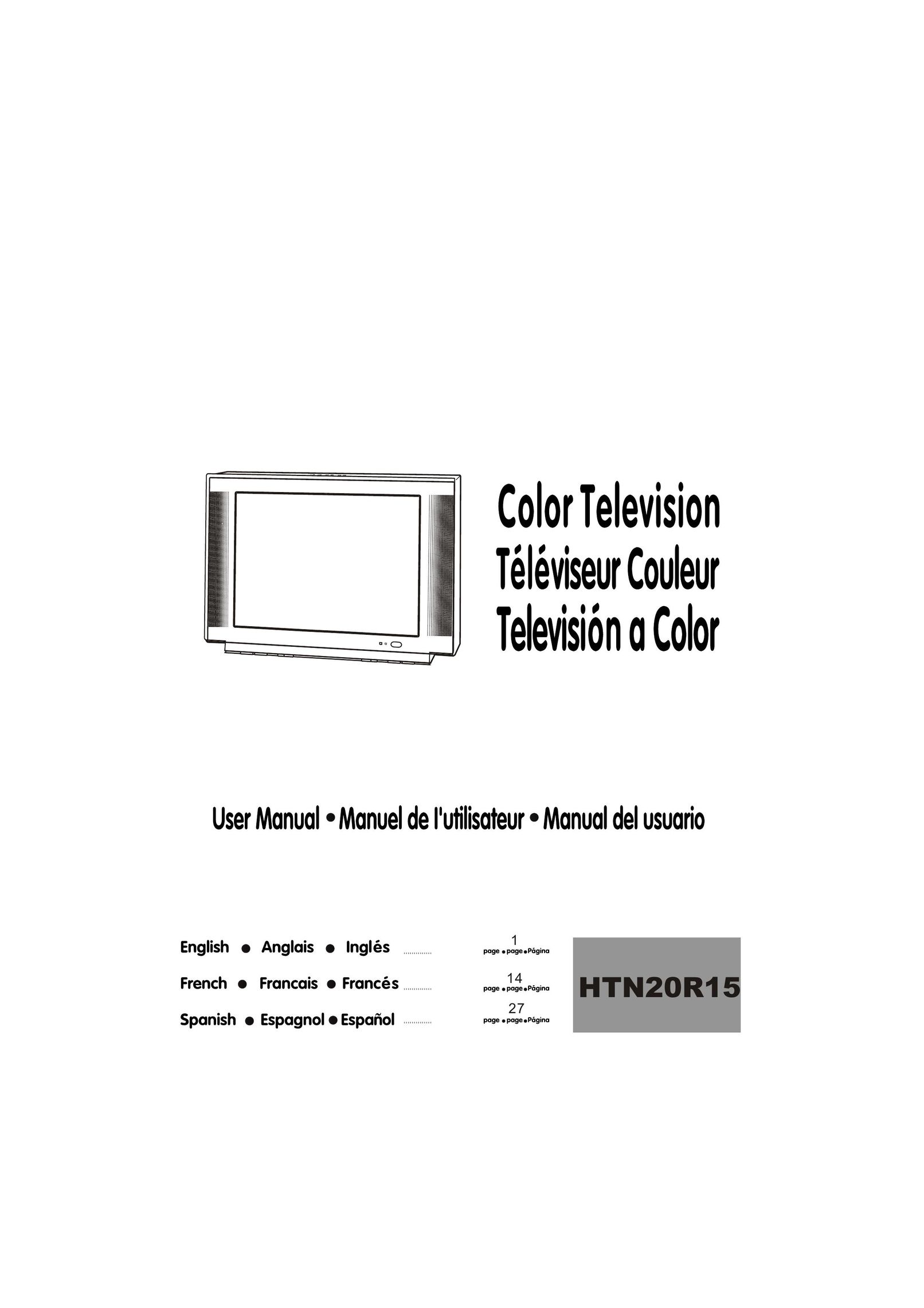 Haier HTN20R15 CRT Television User Manual