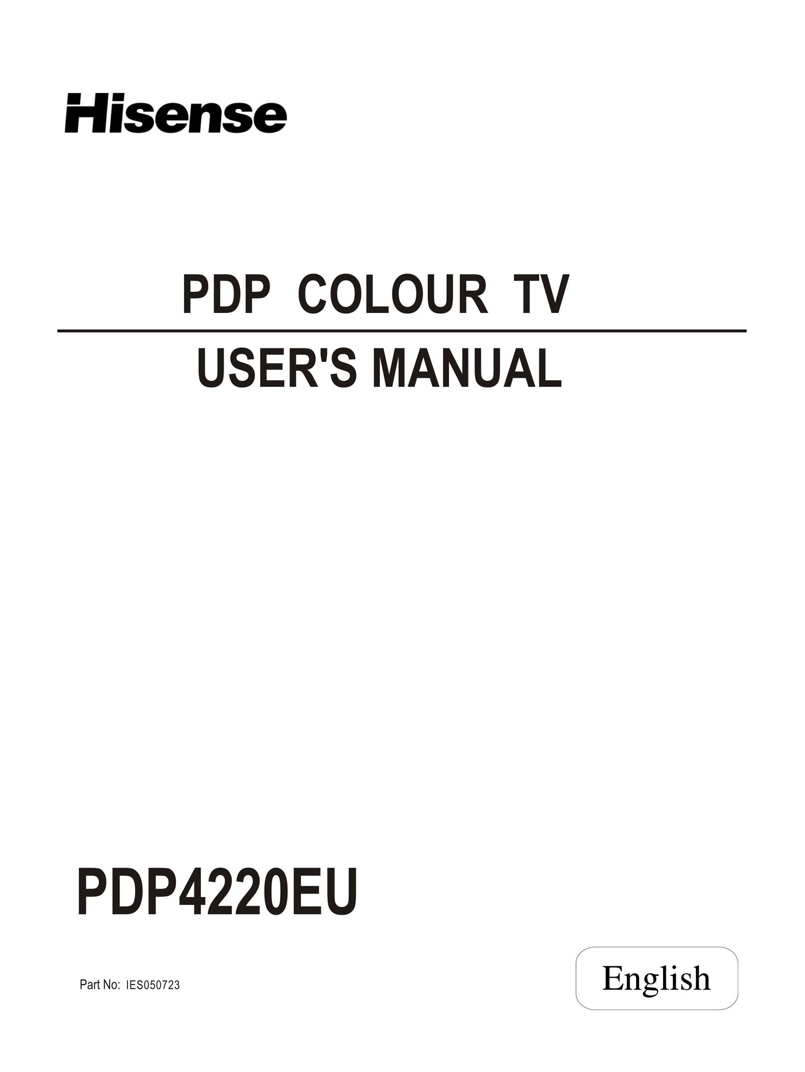 Hisense Group PDP4220EU CRT Television User Manual