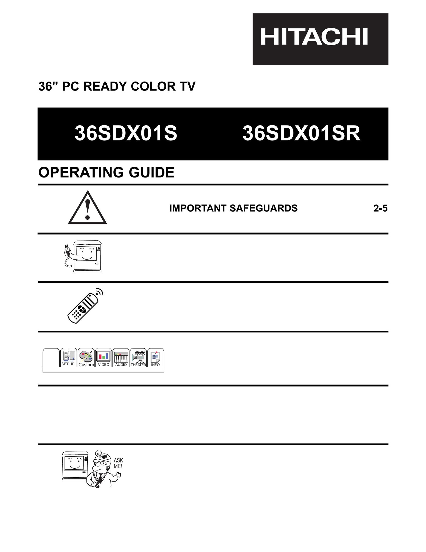Hitachi 36SDX01S CRT Television User Manual