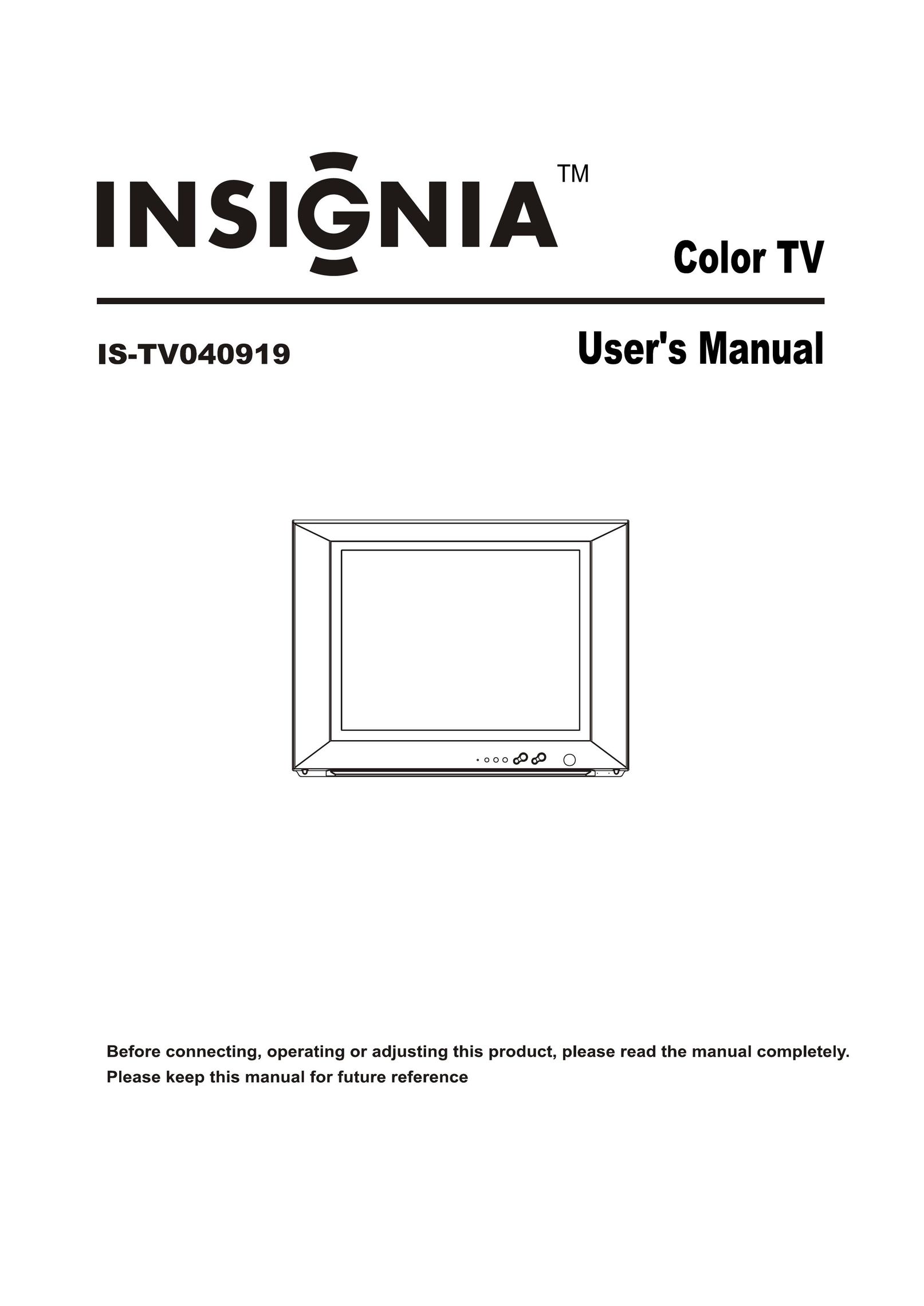 Insignia IS-TV040919 CRT Television User Manual