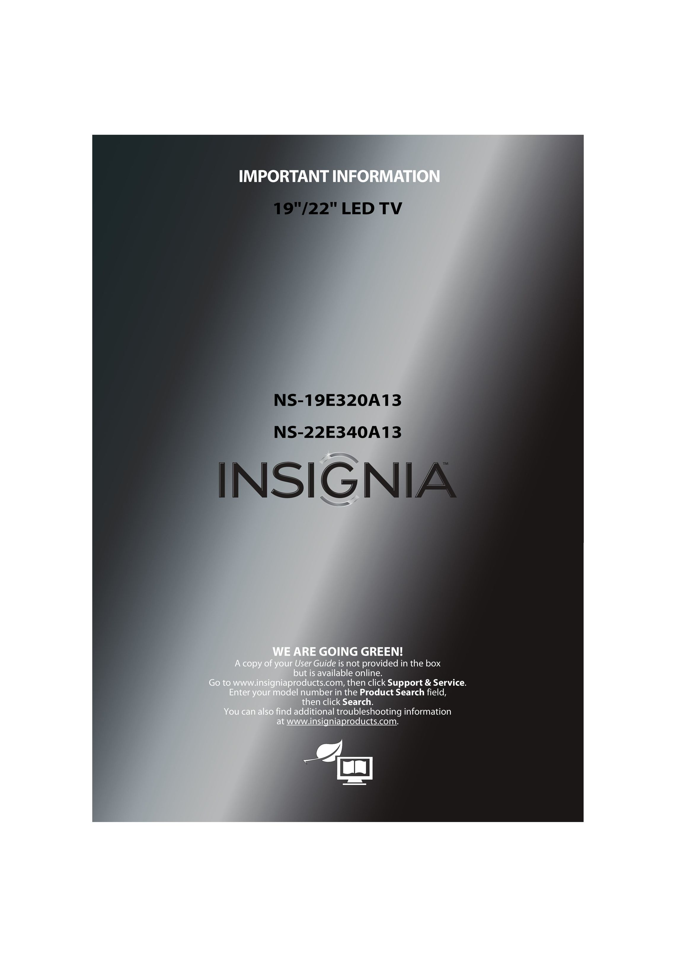 Insignia NS-19E320A13 CRT Television User Manual