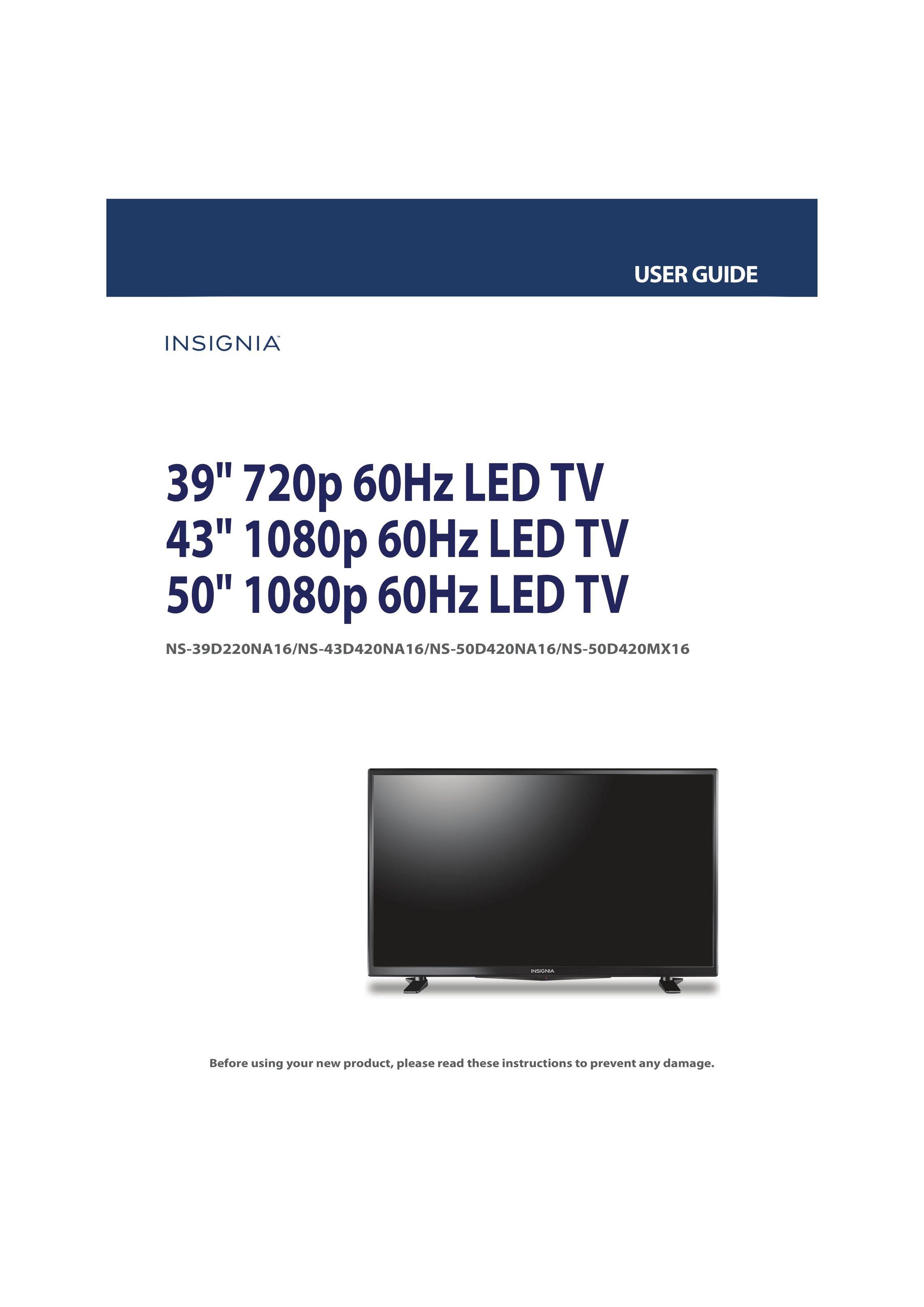 Insignia NS-39D220NA16 CRT Television User Manual