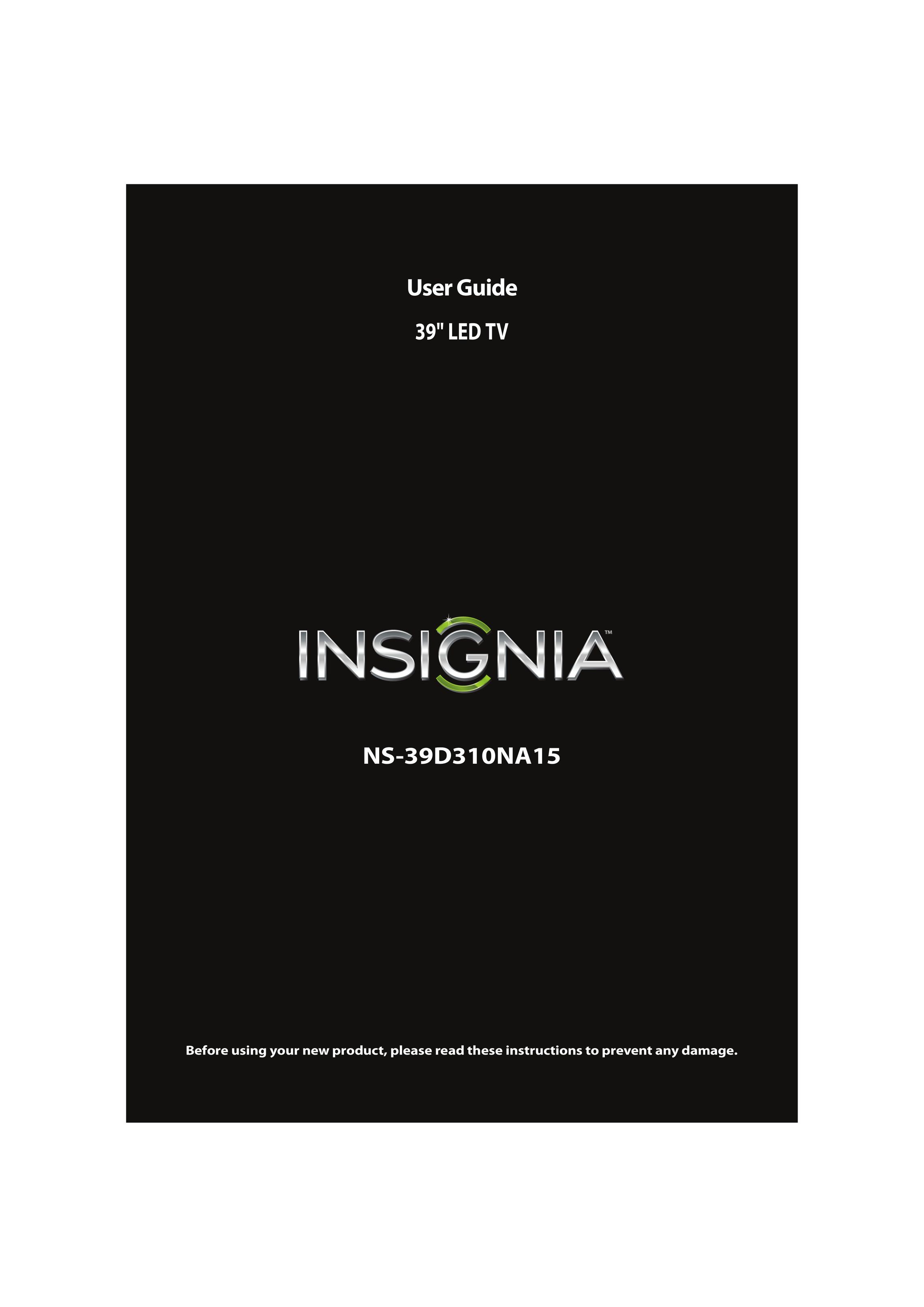 Insignia NS-39D310NA15 CRT Television User Manual