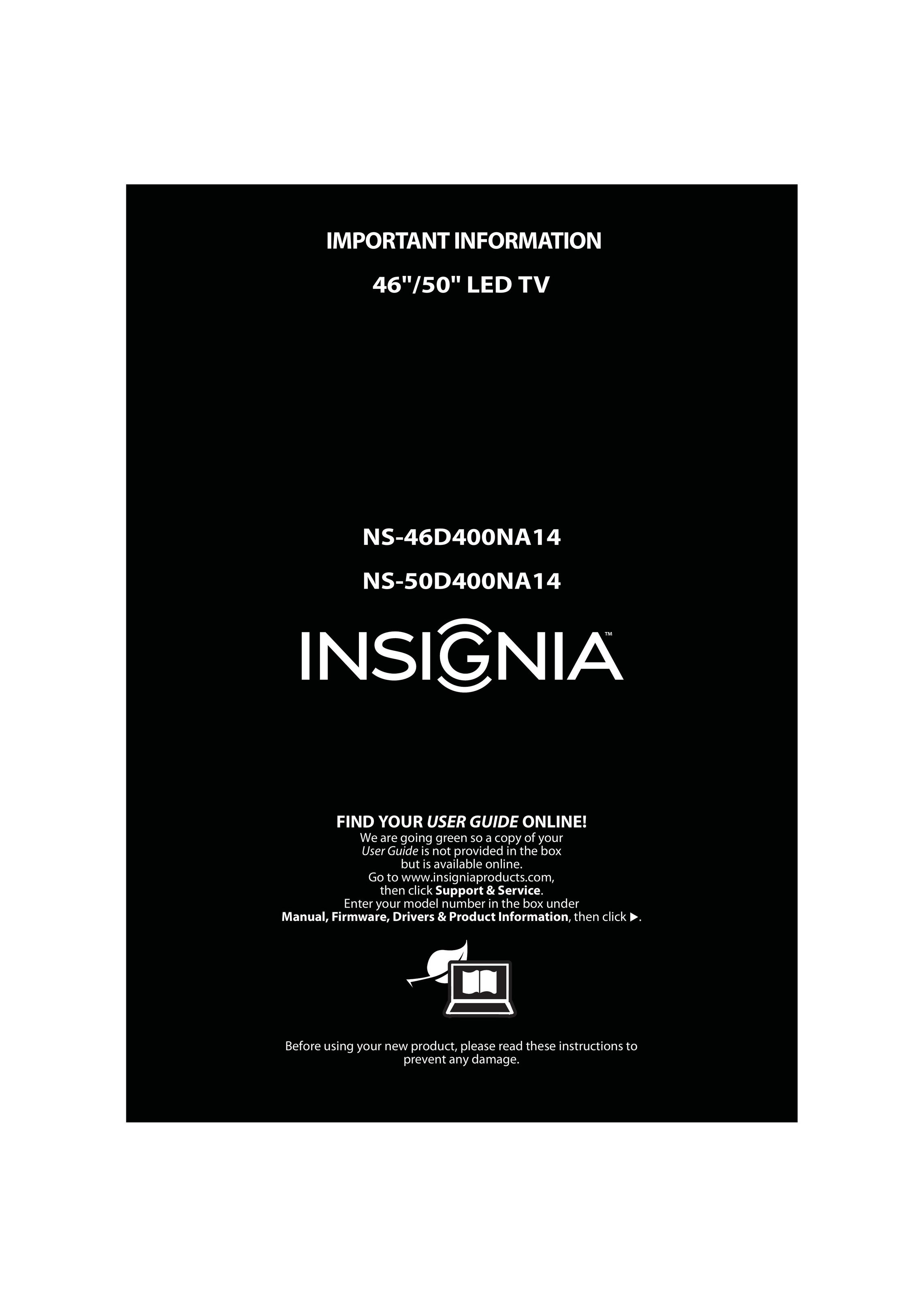 Insignia NS-46D400NA14 CRT Television User Manual