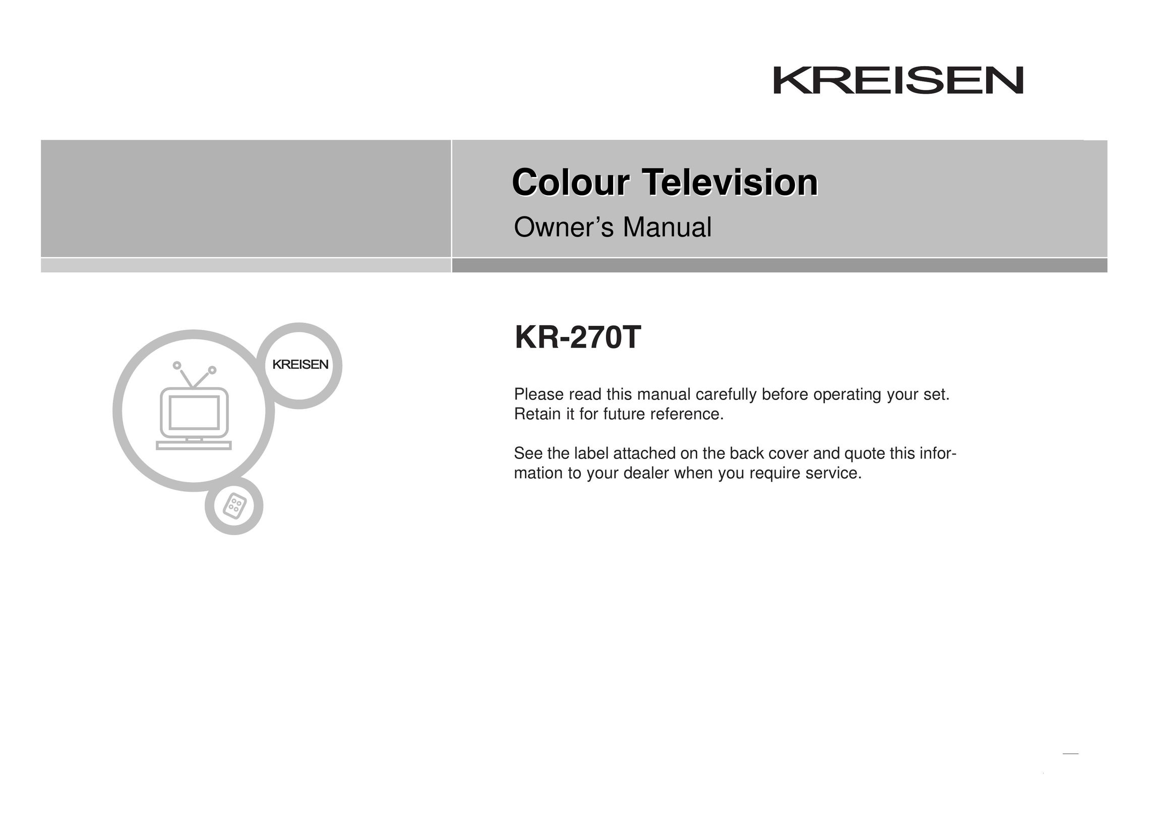 Kreisen KR-270T CRT Television User Manual