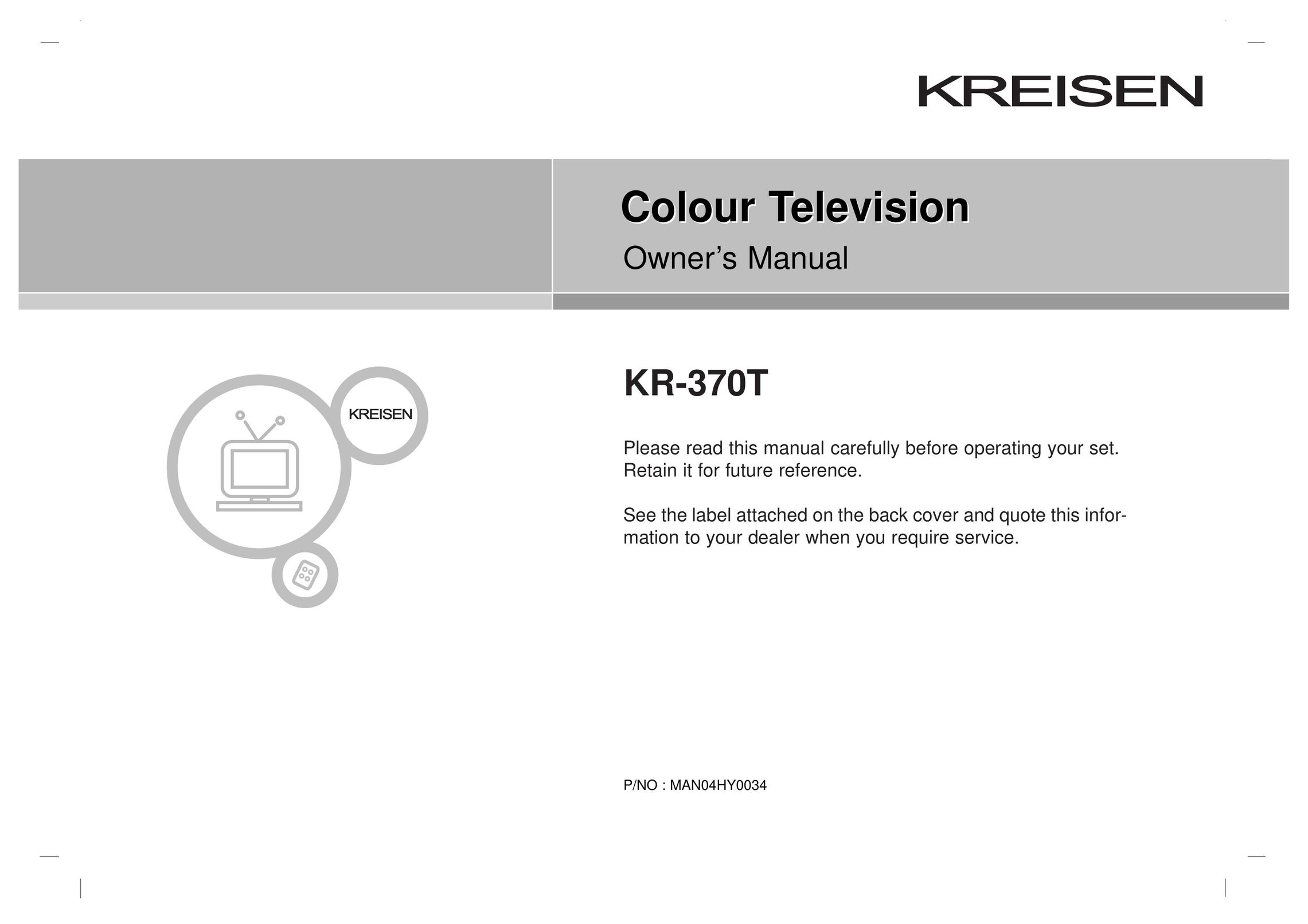 Kreisen KR-370T CRT Television User Manual