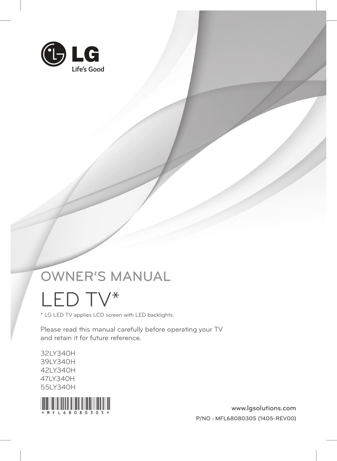 LG Electronics 32LY340H CRT Television User Manual