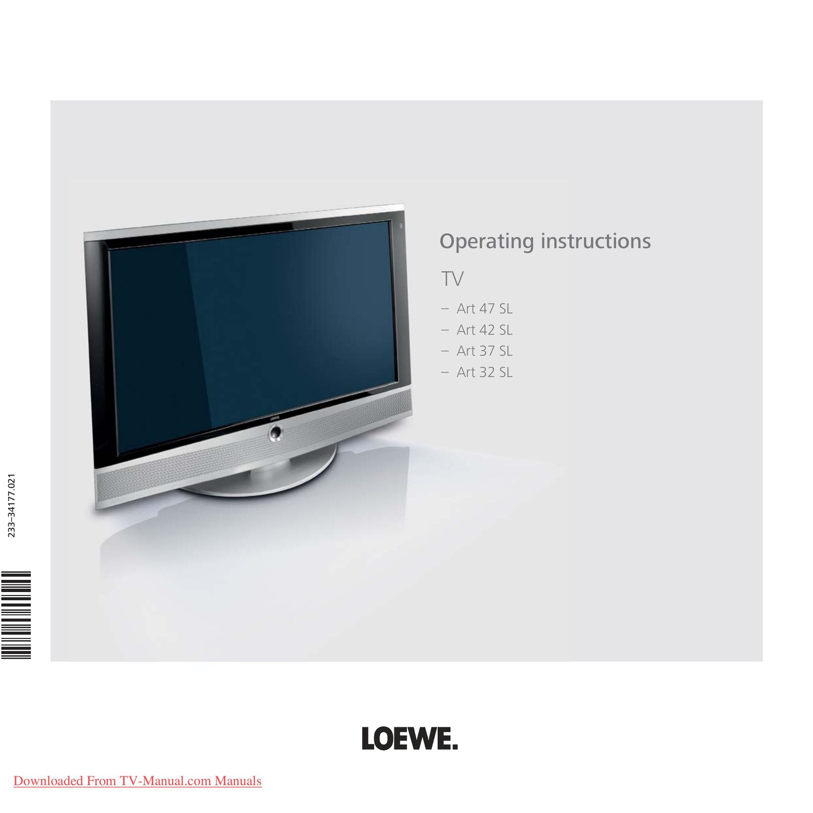 Loewe L Art 37 SL CRT Television User Manual