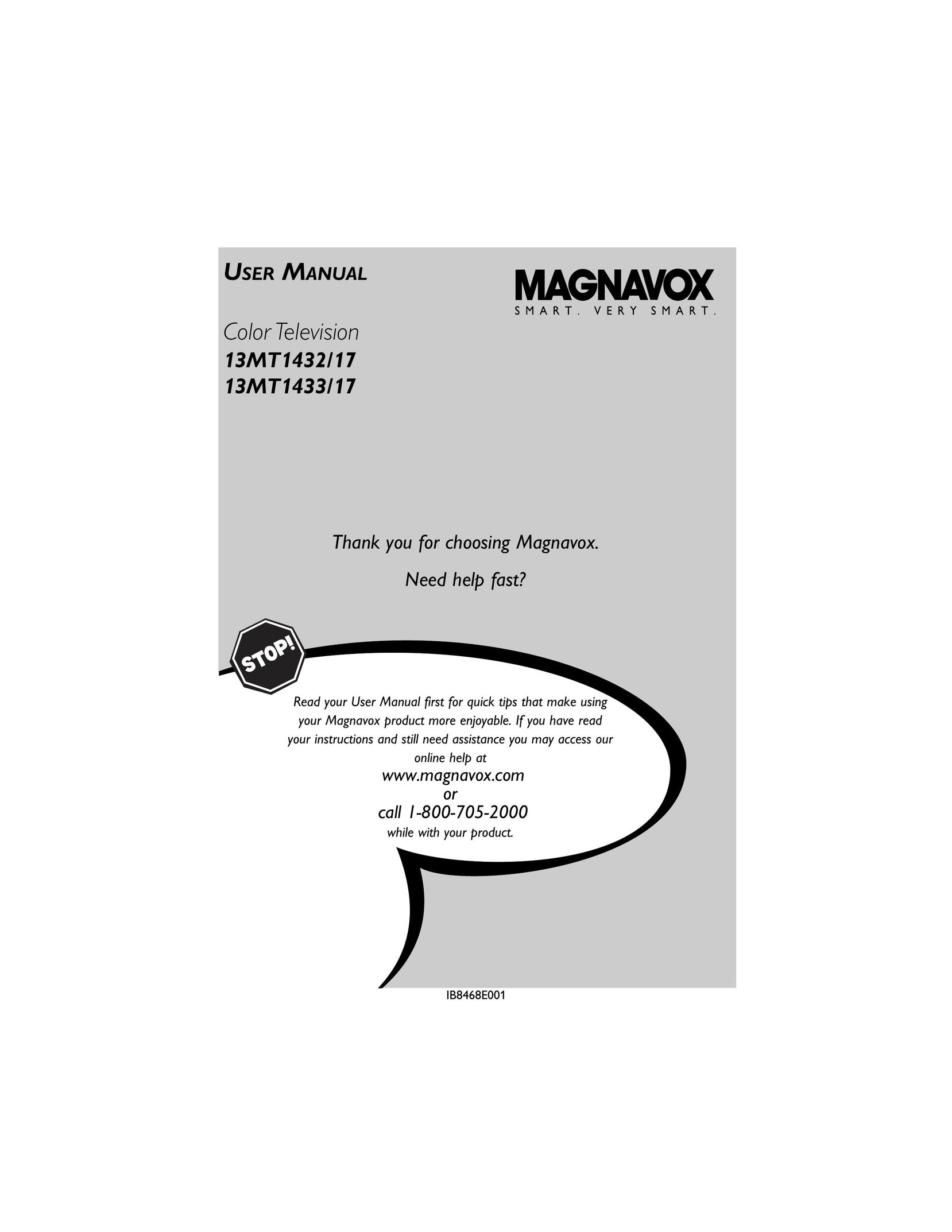 Magnavox 13MT1432/17, 13MT1433/17 CRT Television User Manual