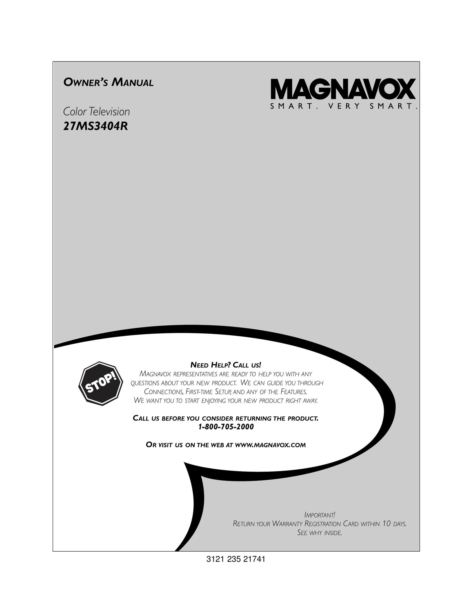 Magnavox 27MS3404R CRT Television User Manual