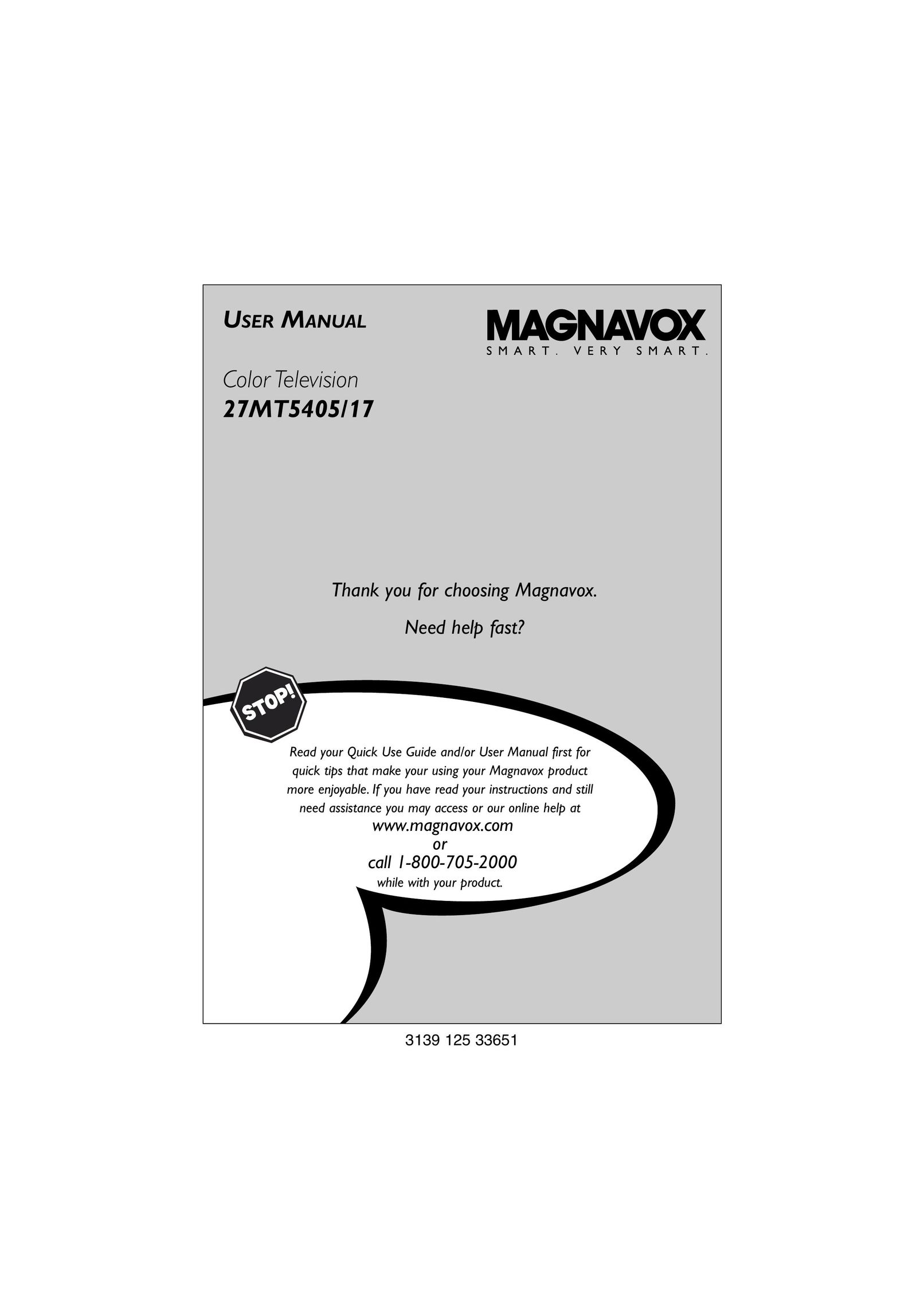 Magnavox 27MT5405/17 CRT Television User Manual