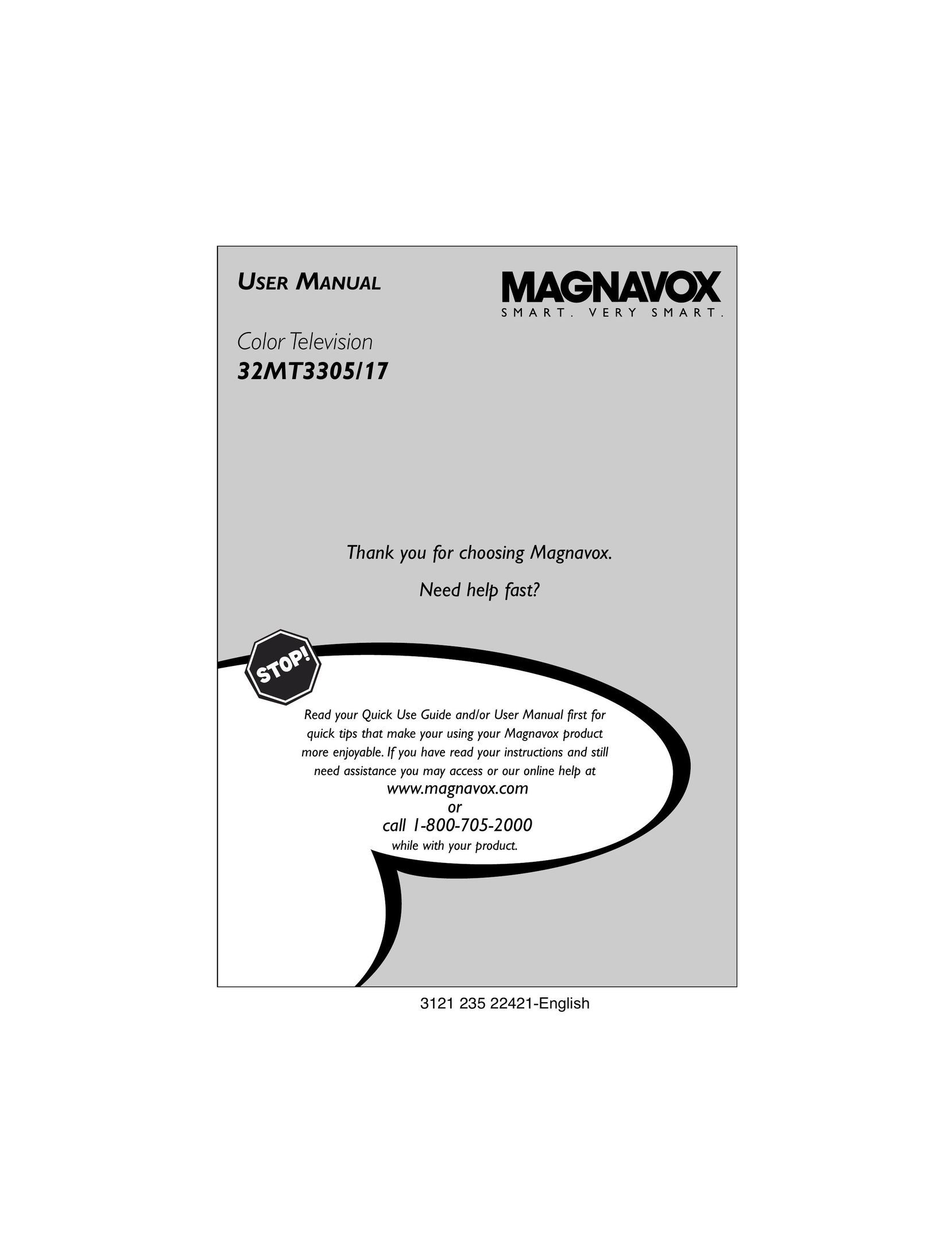 Magnavox 32MT3305/17 CRT Television User Manual
