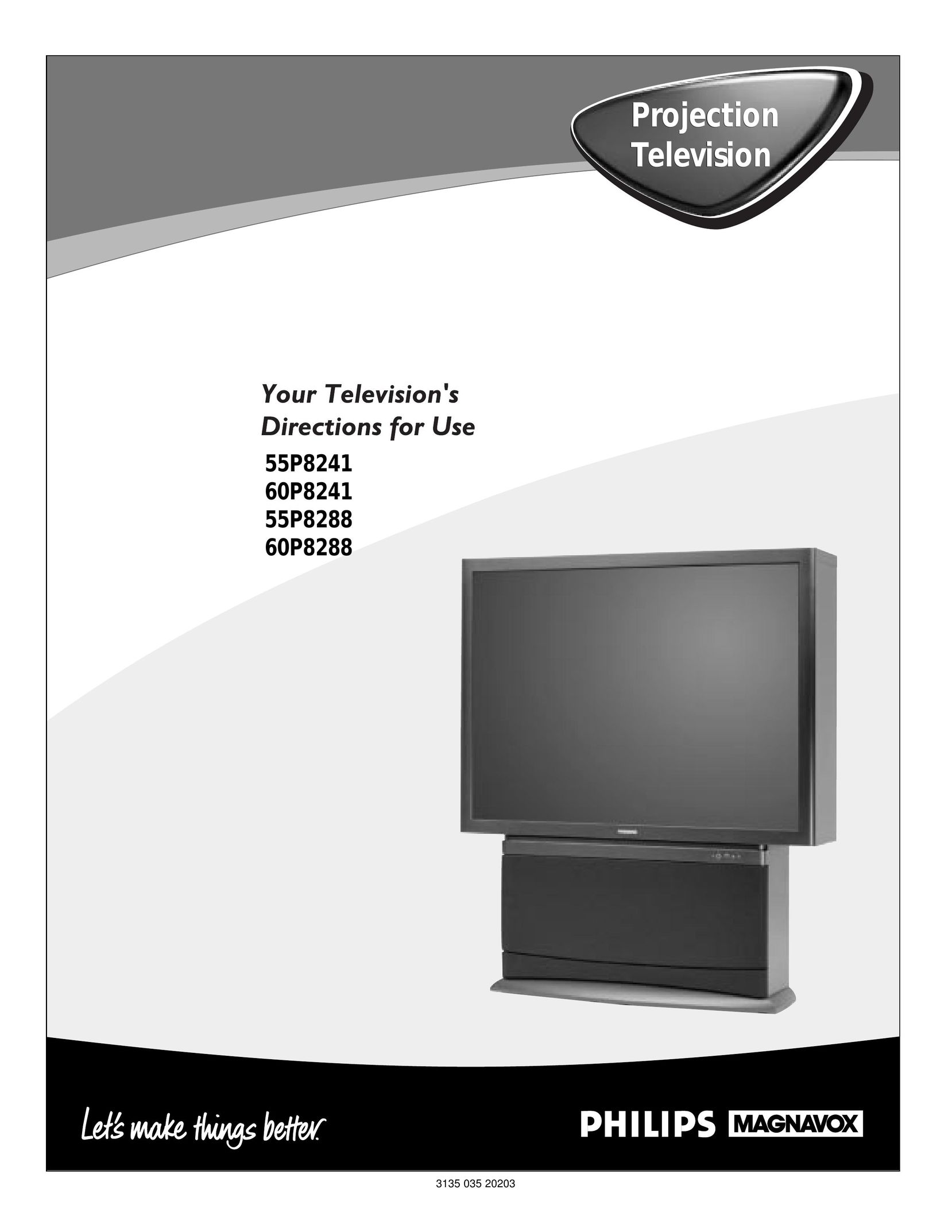 Magnavox 60p8241 CRT Television User Manual