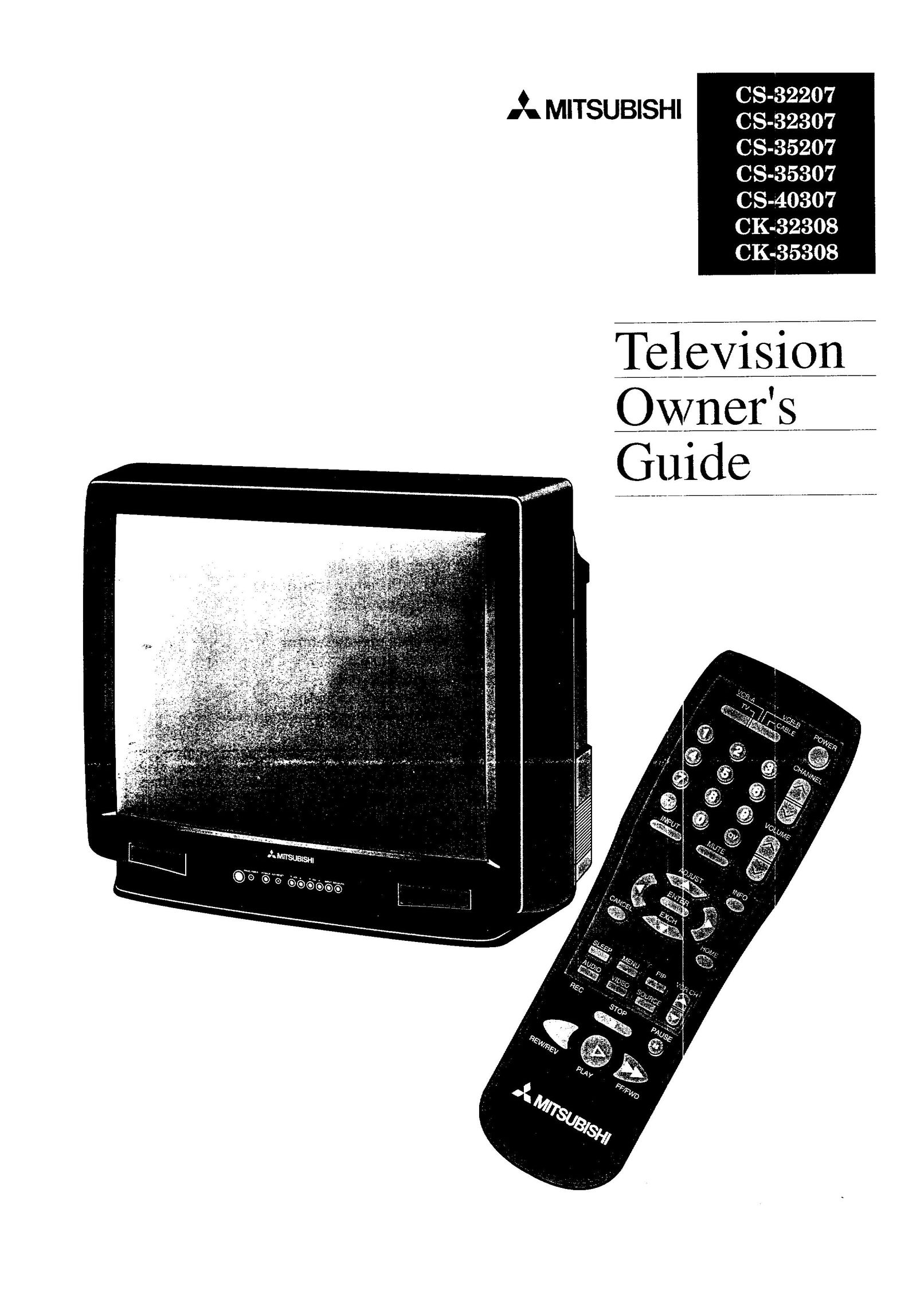 Mitsubishi Electronics CS-40307 CRT Television User Manual