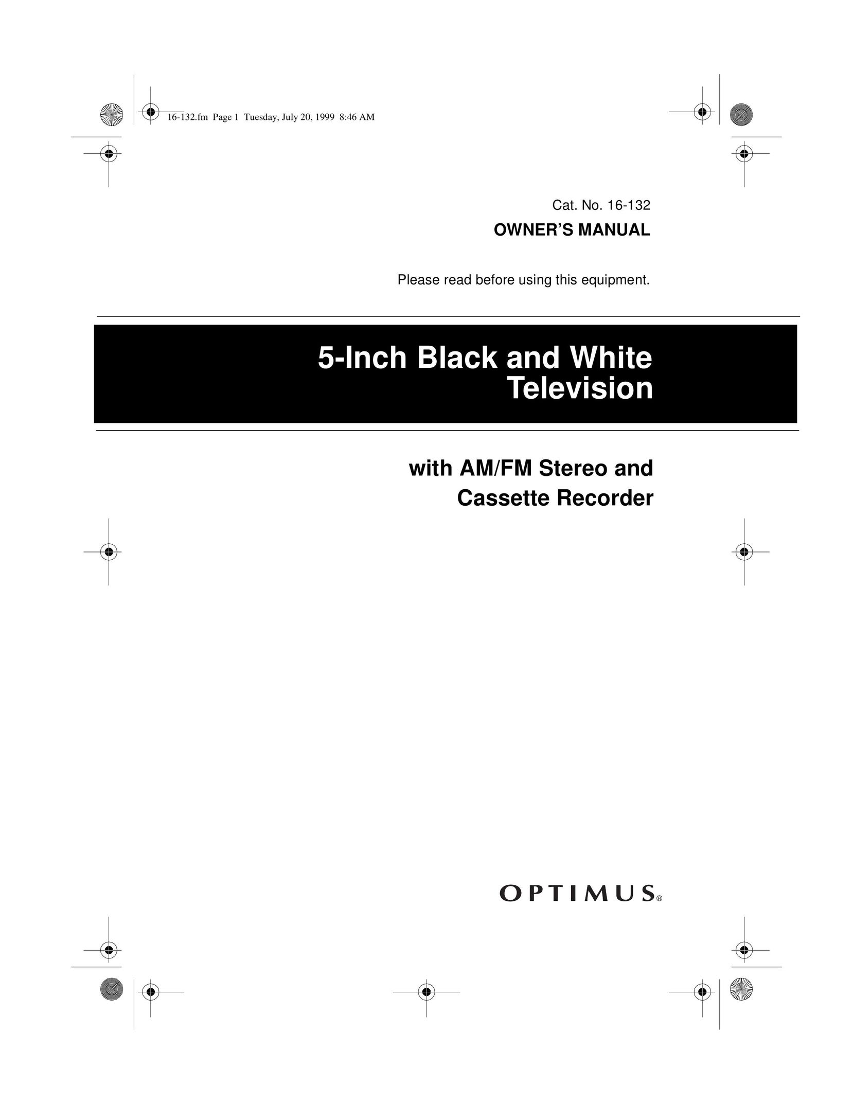 Optimus 16-132 CRT Television User Manual