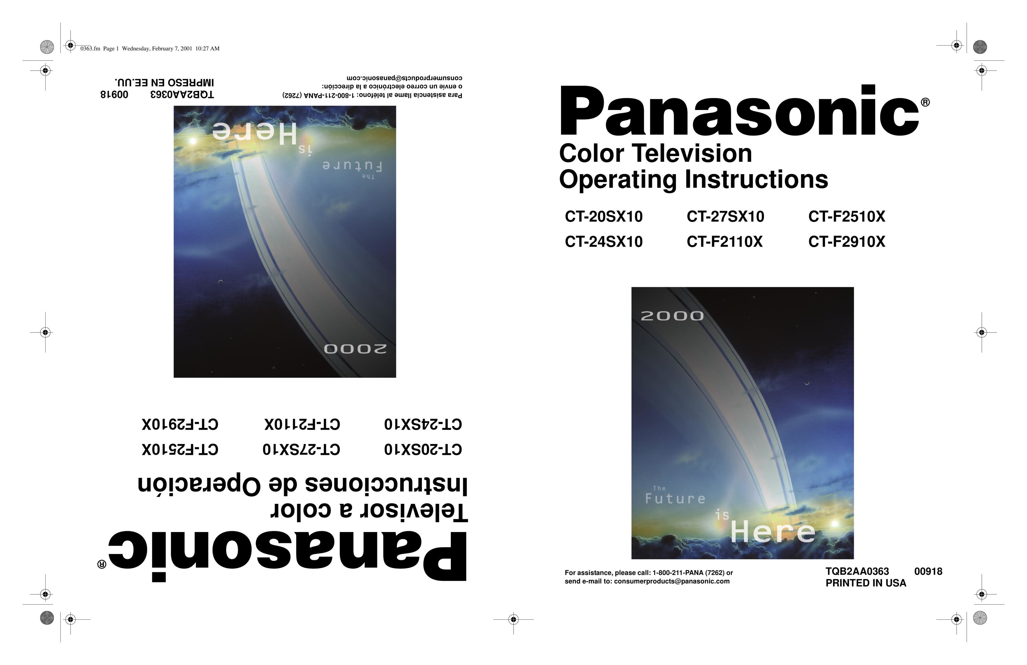 Panasonic CT 20SX10 CRT Television User Manual