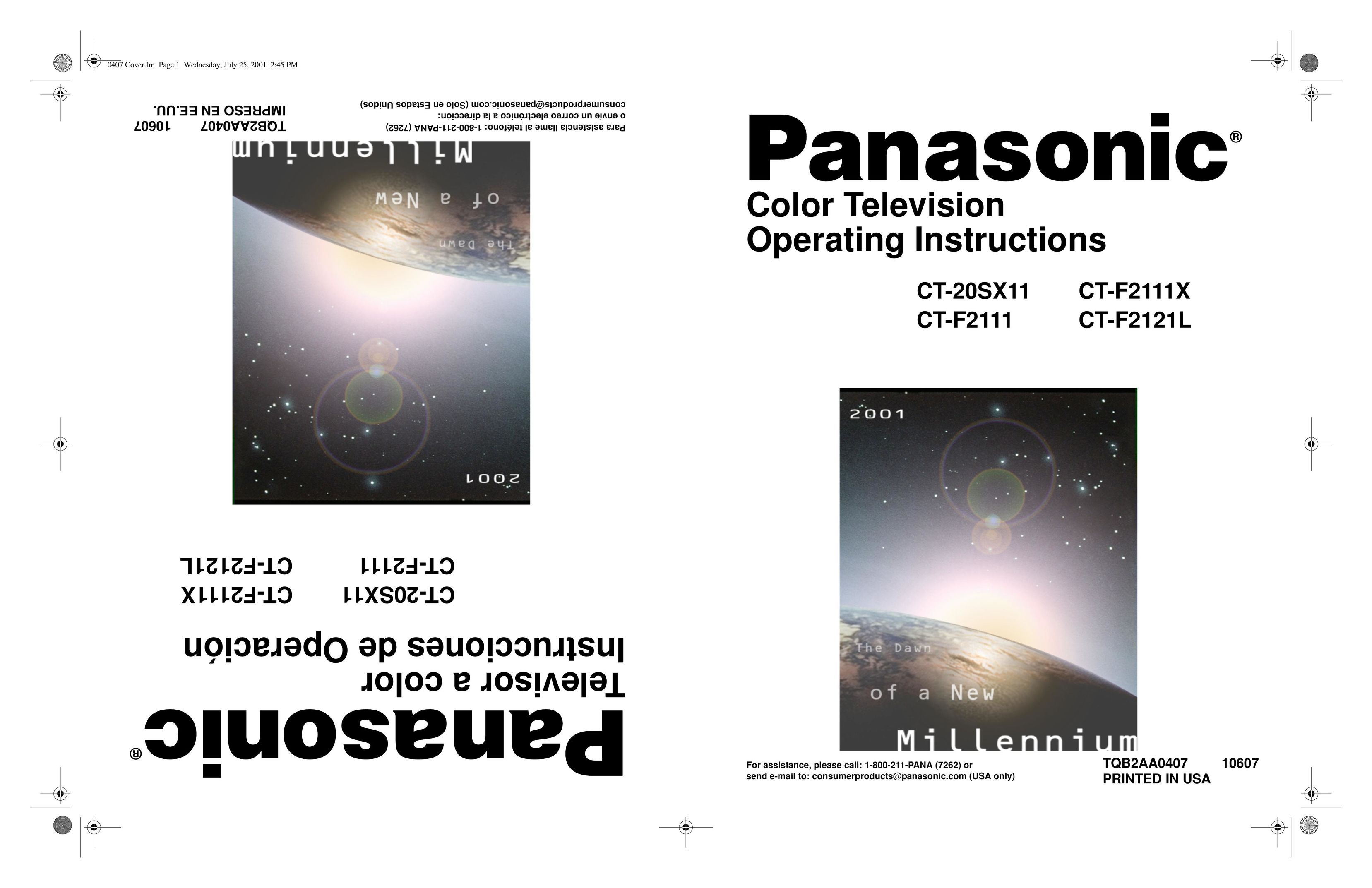 Panasonic CT 20SX11 CRT Television User Manual