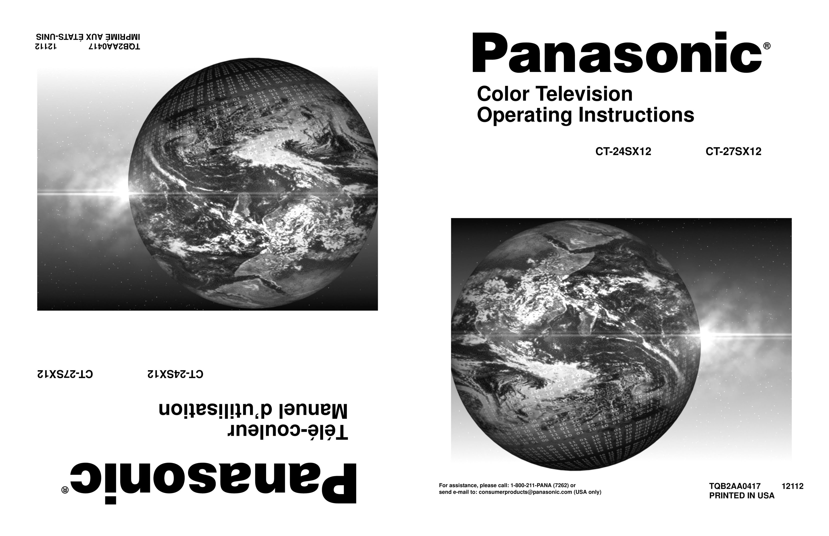 Panasonic CT 24SX12 CRT Television User Manual