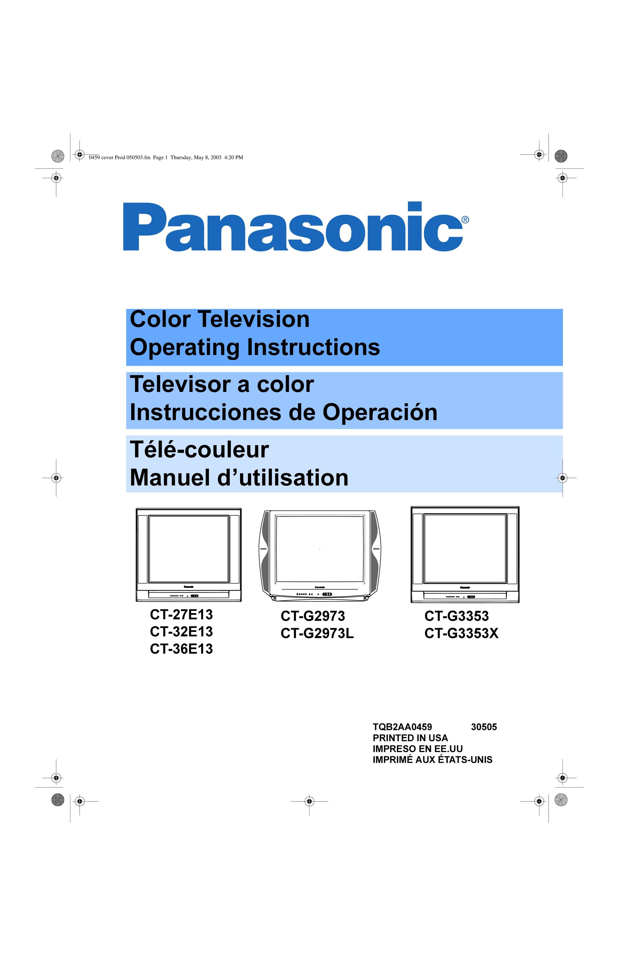 Panasonic CT 27E13 CRT Television User Manual
