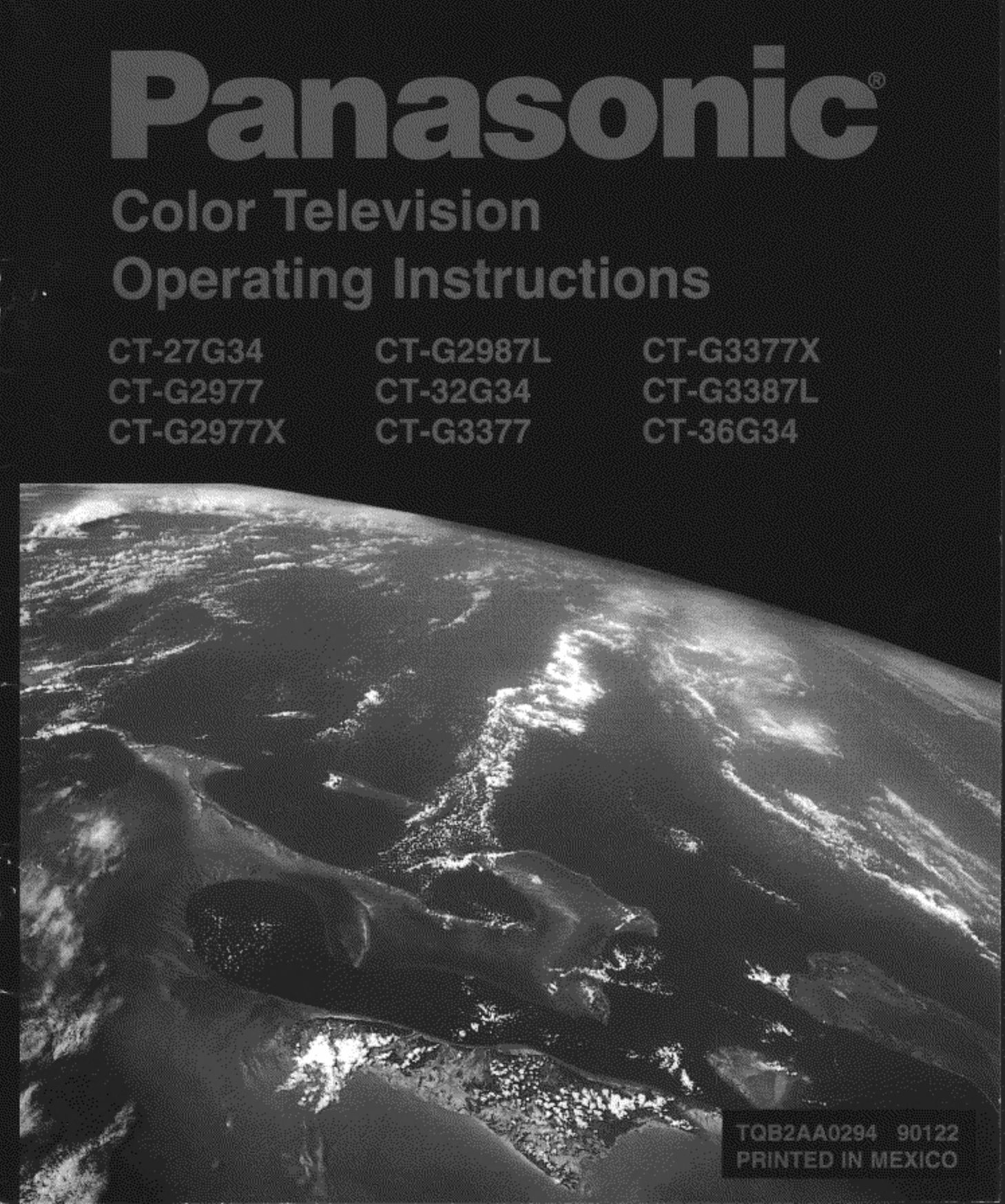 Panasonic CT 27G34 CRT Television User Manual