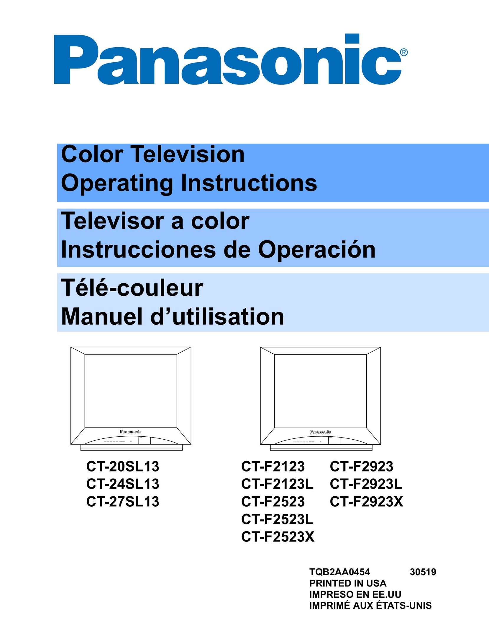 Panasonic CT 27SL13 CRT Television User Manual