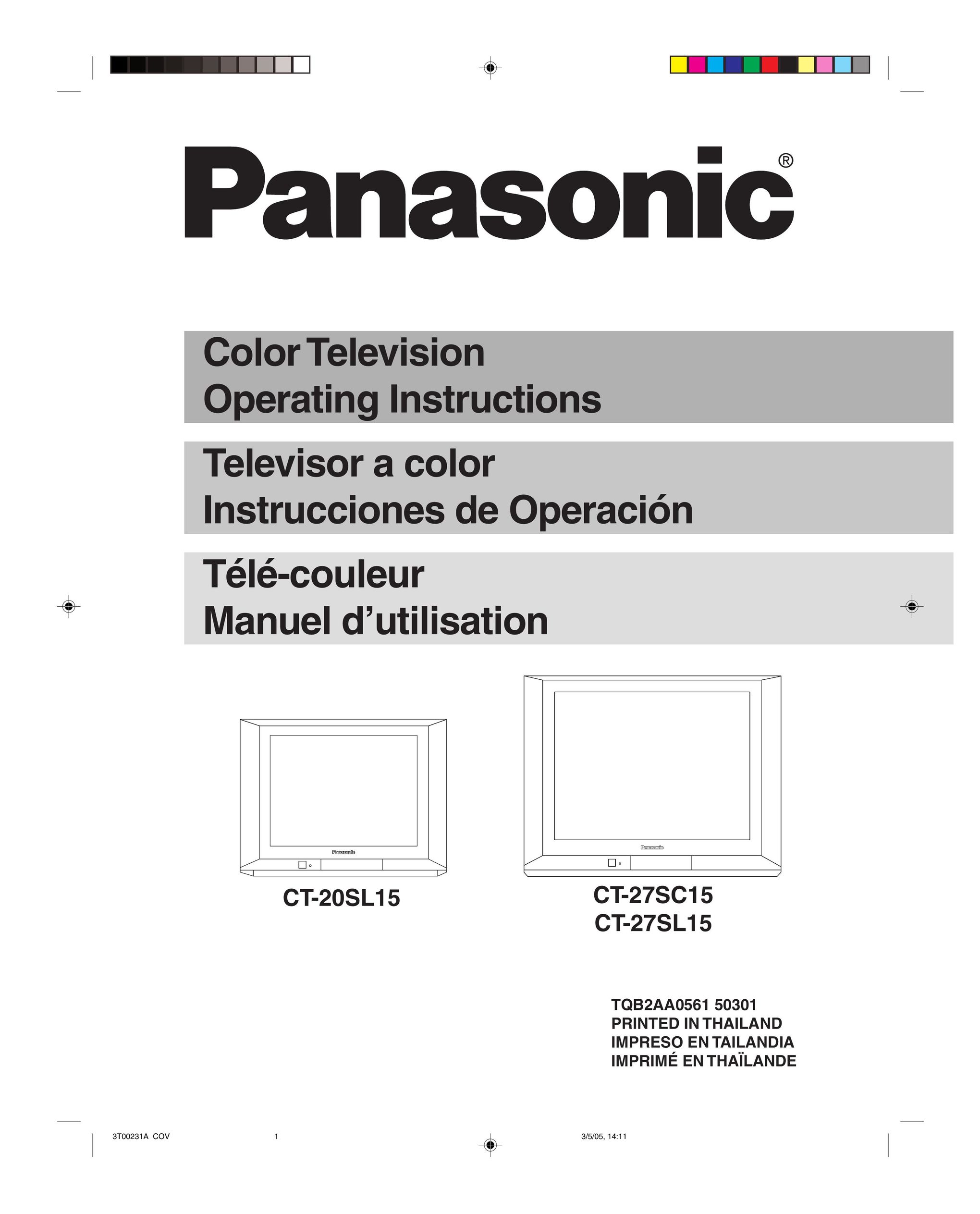 Panasonic CT 27SL15 CRT Television User Manual