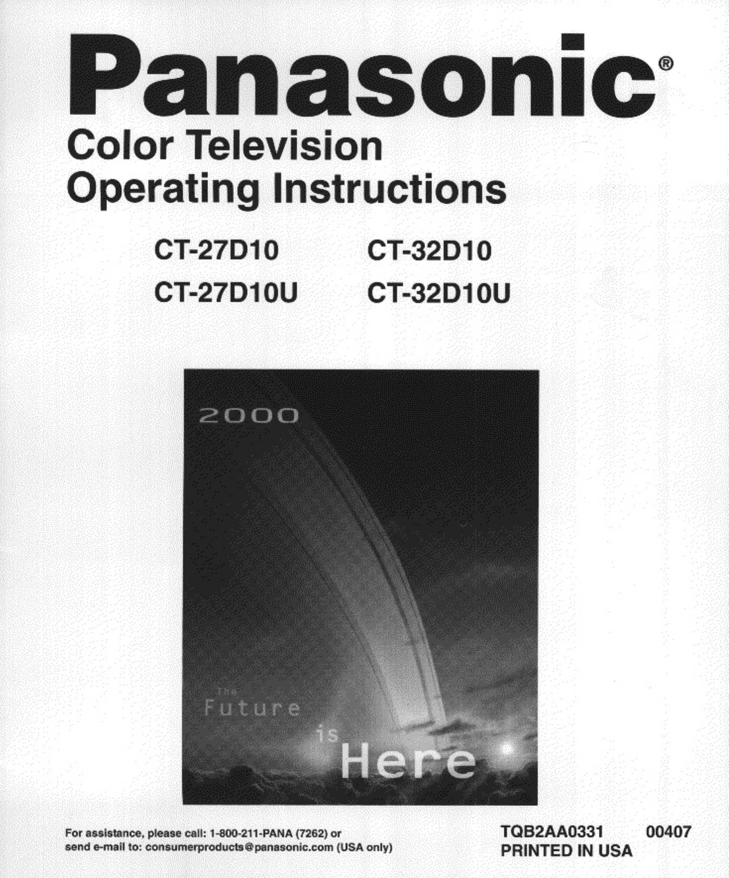 Panasonic CT 32D10 CRT Television User Manual