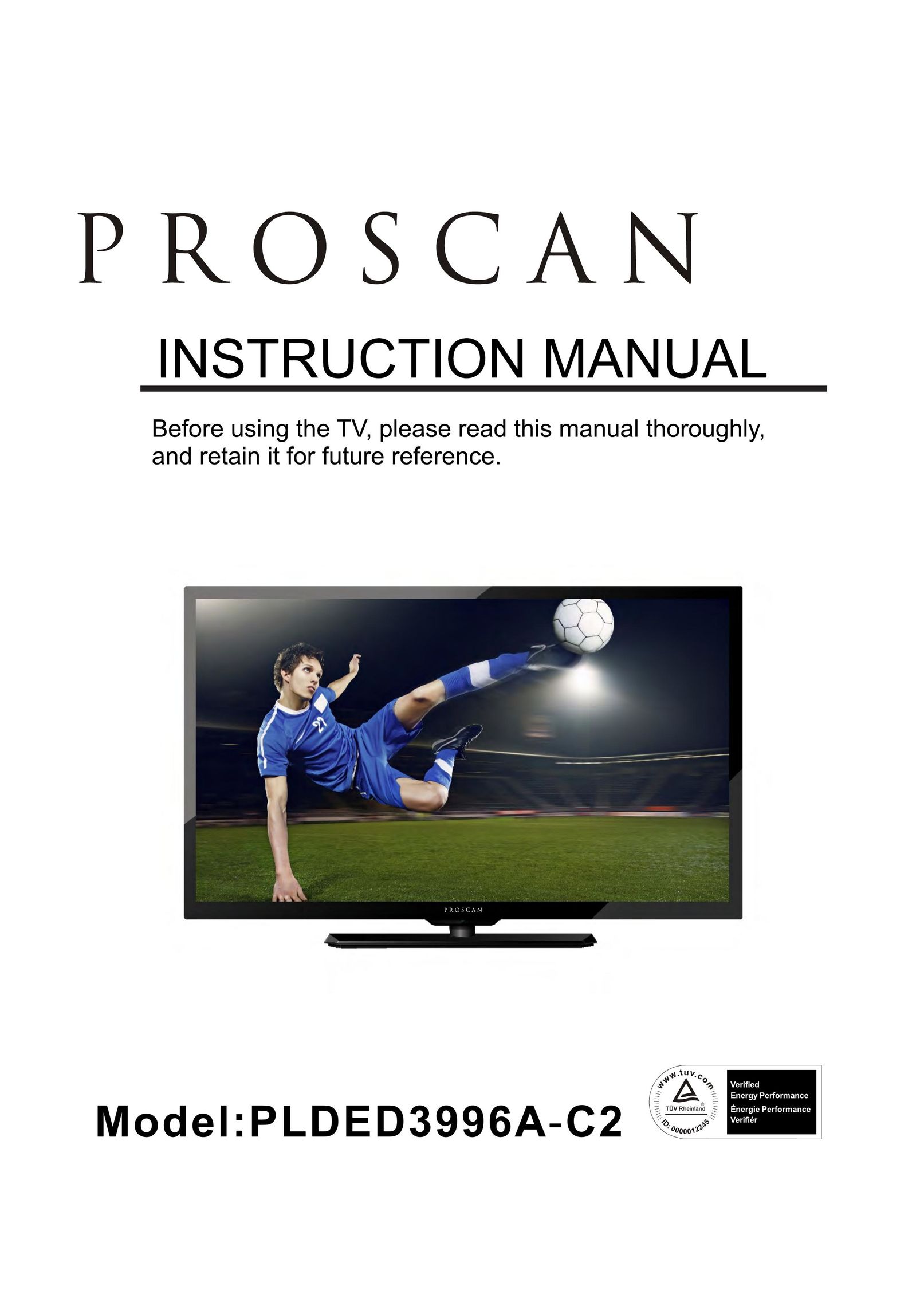 ProScan PLDED3996A-C2 CRT Television User Manual