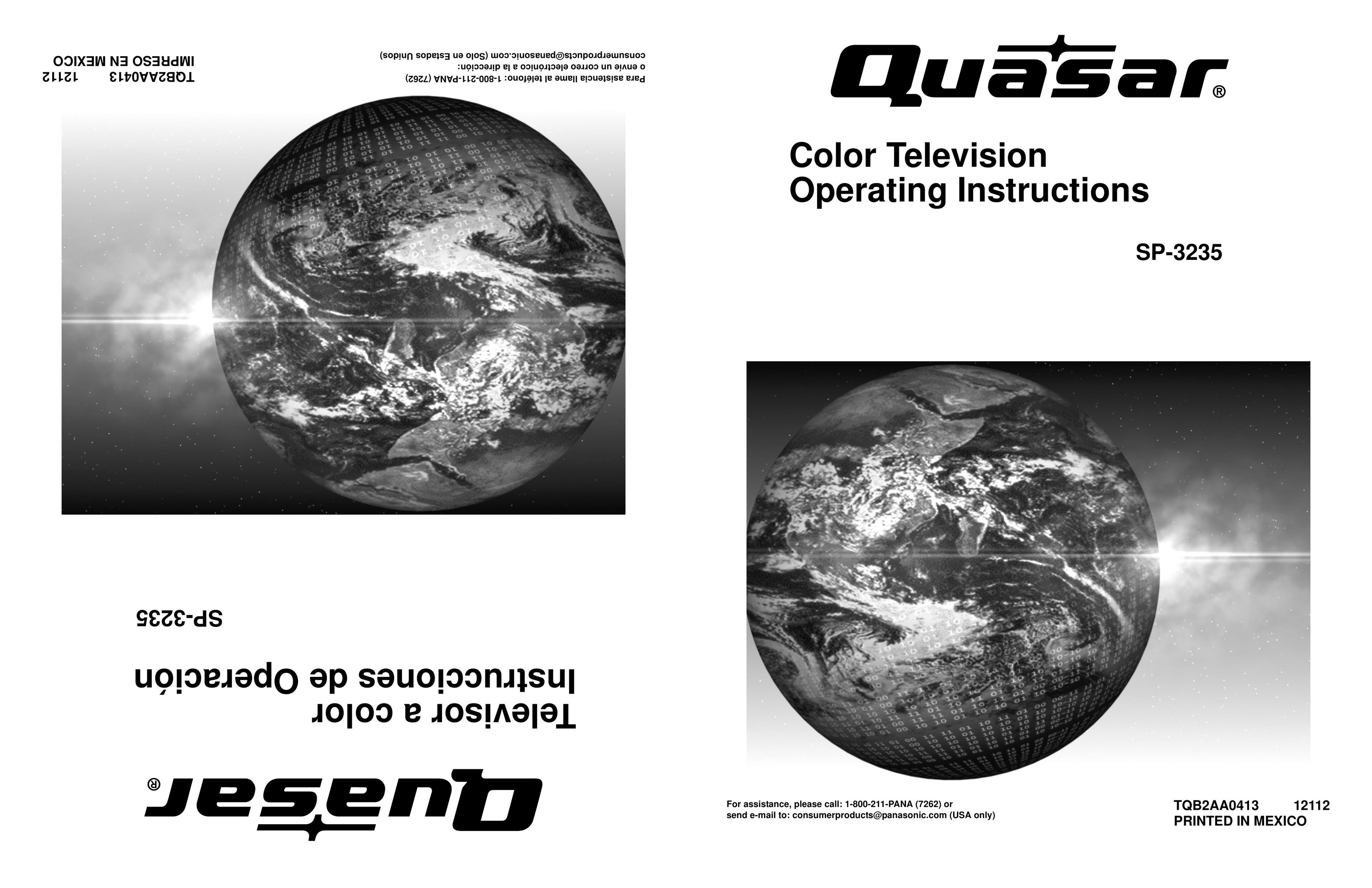Quasar SP-3235 CRT Television User Manual