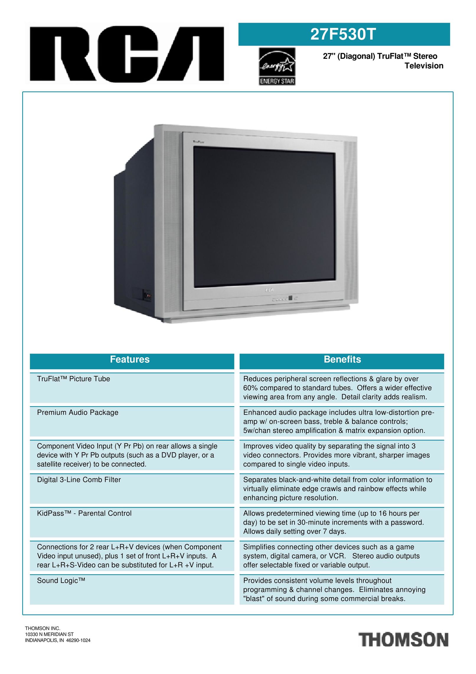 RCA 27F530T CRT Television User Manual