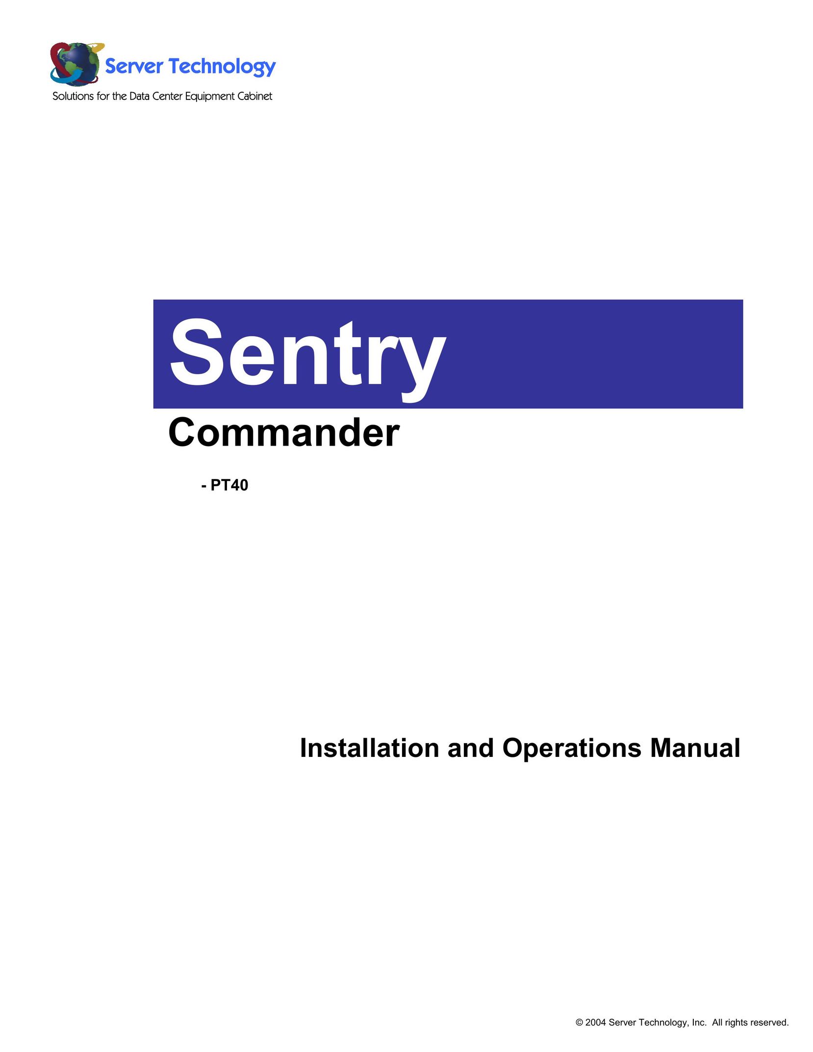 Sentry Industries PT40 CRT Television User Manual