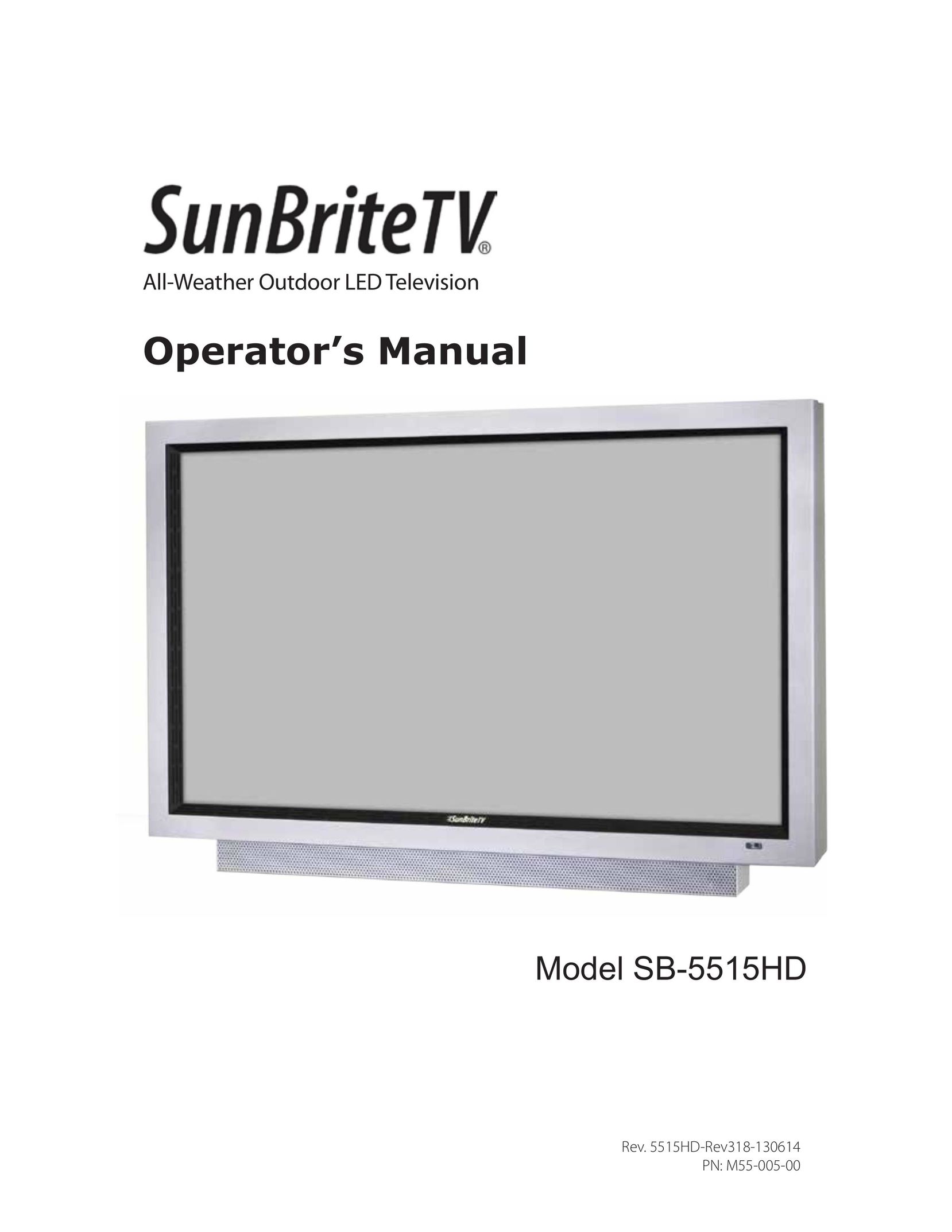 SunBriteTV SB-5515HD CRT Television User Manual
