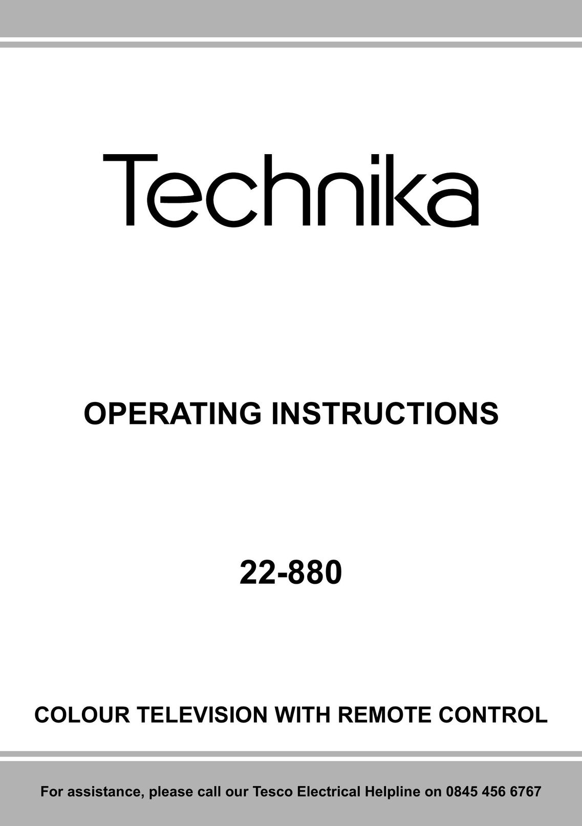 Technika 22-880 CRT Television User Manual