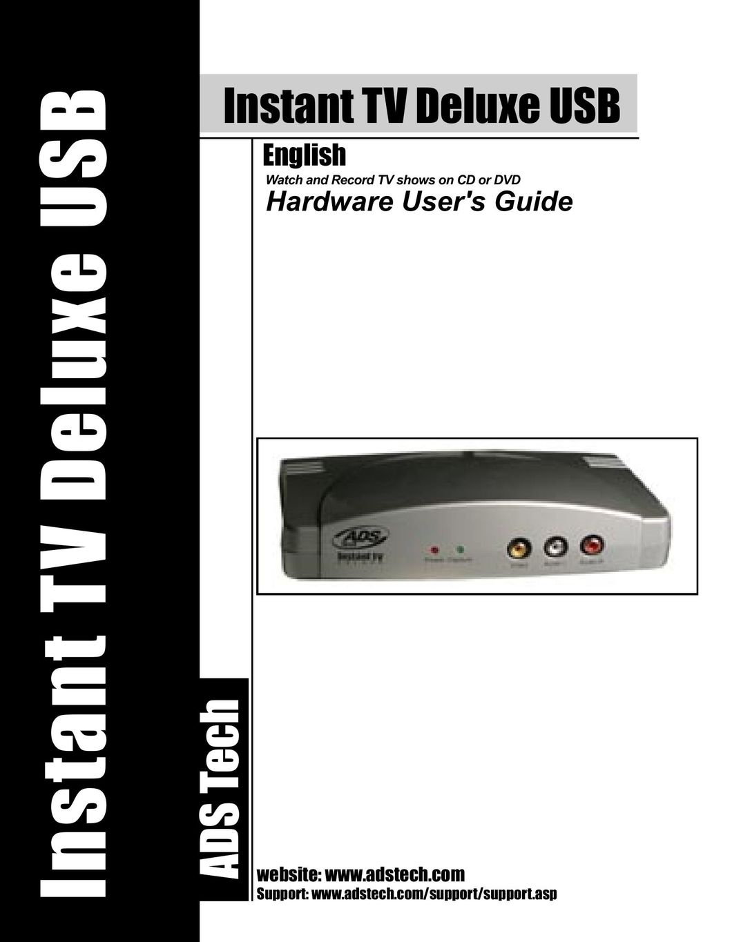 ADS Technologies CD or DVD Hardware DVD Player User Manual