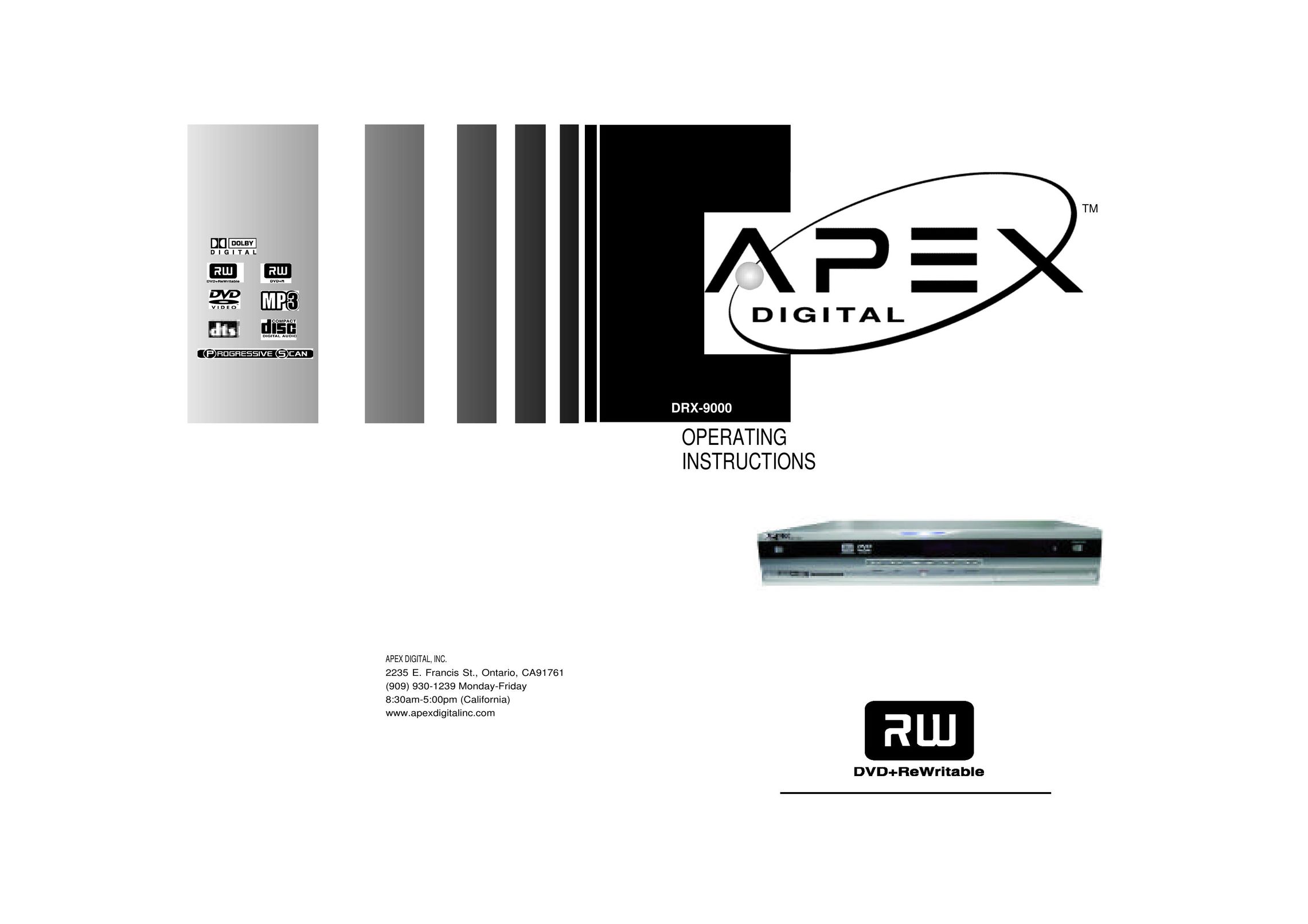 Apex Digital DRX-9000 DVD Player User Manual